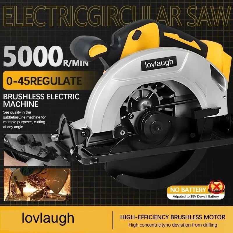 Versatile 7-1/4 Inch Cordless Circular Saw – 0-50° Bevel & 2 Blades Included