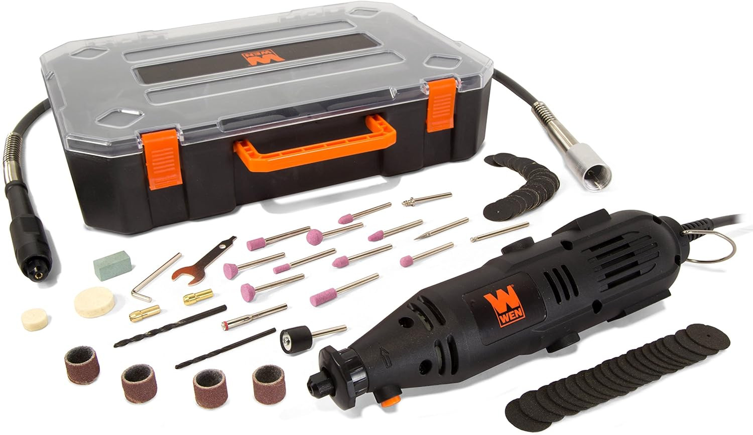 23103 1-Amp Variable Speed Rotary Tool with 100+ Accessories, Carrying Case and