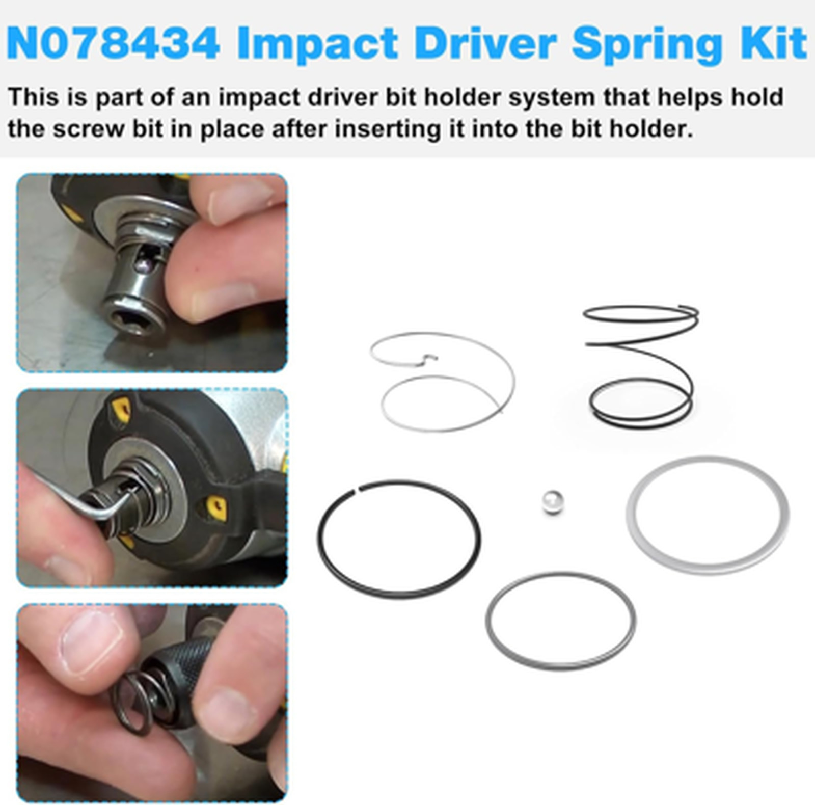 Impact Driver Spring Kit for Dewalt 20V DCF885 DCF887 DCF886 Impact Driver Parts