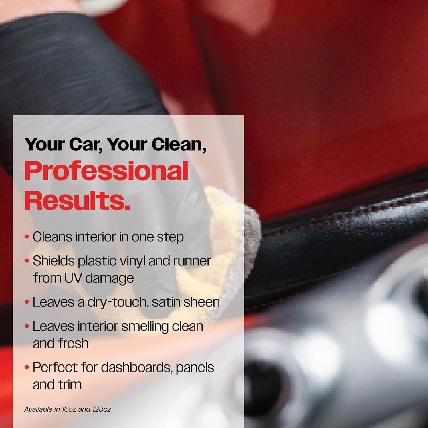 Clean & Shine Interior Car Cleaner and Dressing – Restore Leather, Plastic and V