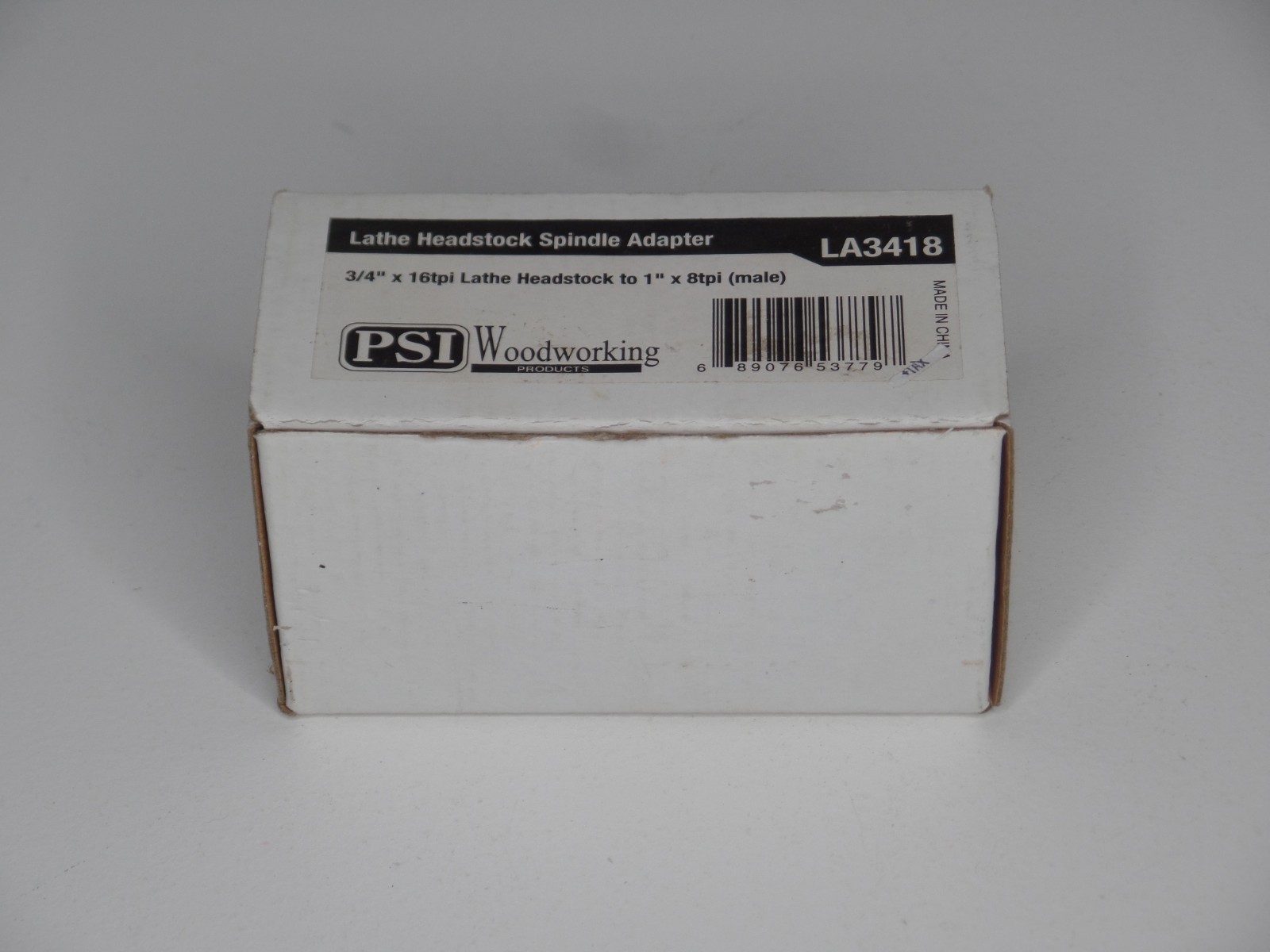 PSI Woodworking Lathe Headstock Spindle Adapter LA3418 3/4&Prime; x 16tpi to 1&Prime; x 8tpi