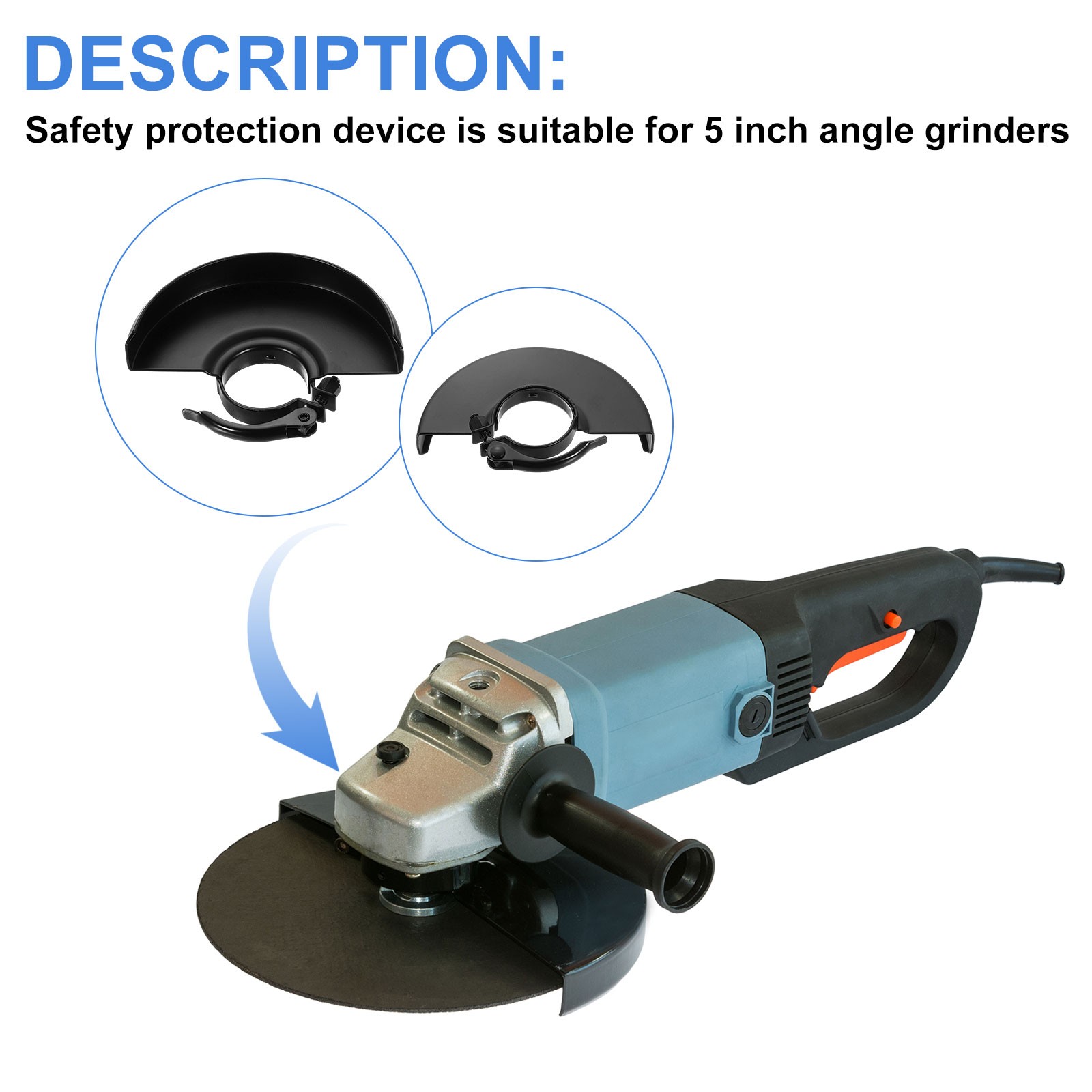 2pcs Grinder Guard 5&Prime; 135mm Dia Metal Adjustable Angle Grinder Protector Cover