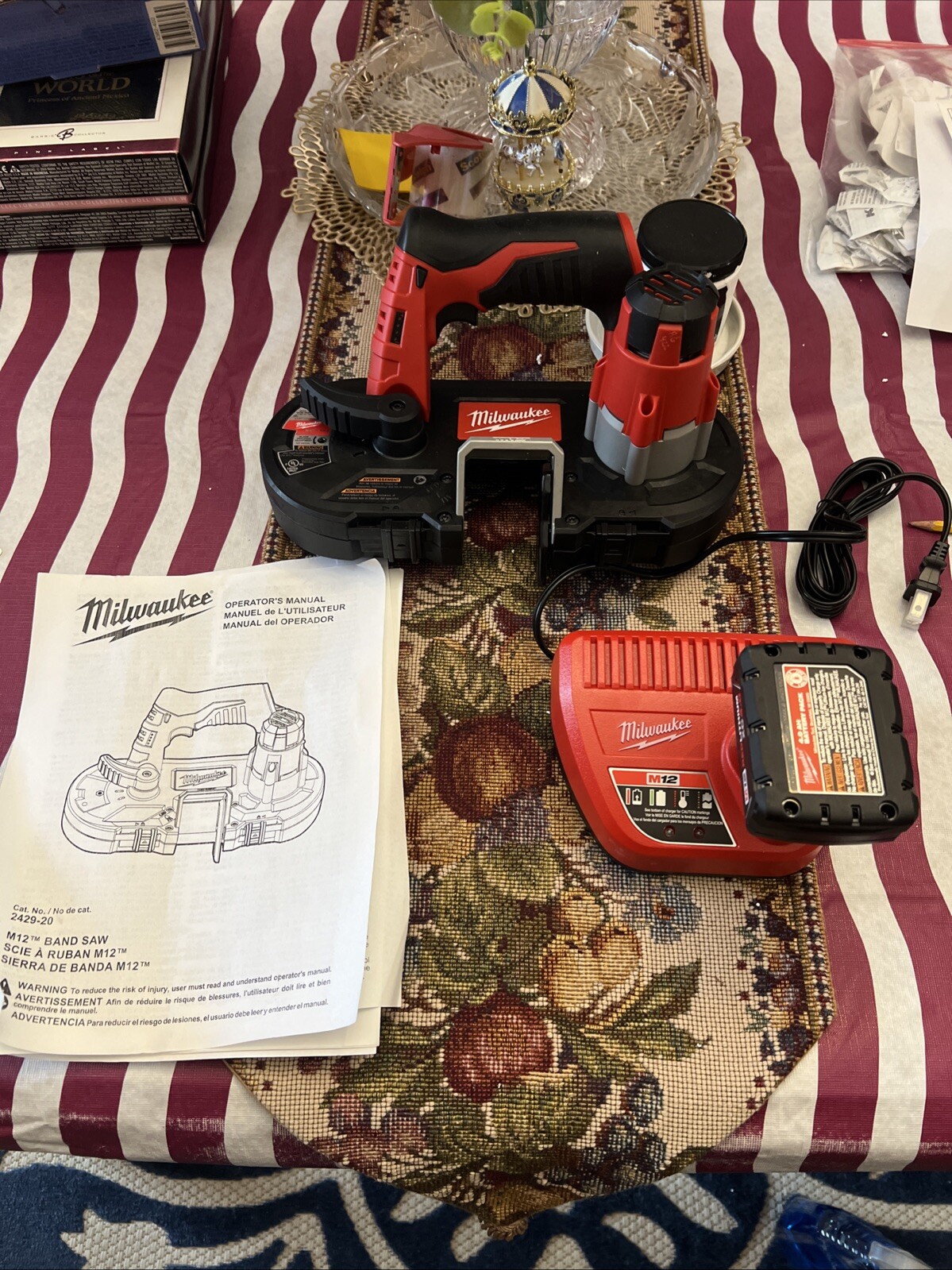 Milwaukee M12 12V Sub-Compact Band Saw Charger Included. Free Shipping.
