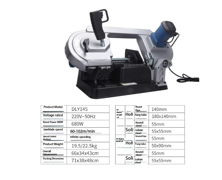 Metal Sawing Machine Band Saw 18F1 Compact Bench-Top Cutting Stainless Steel