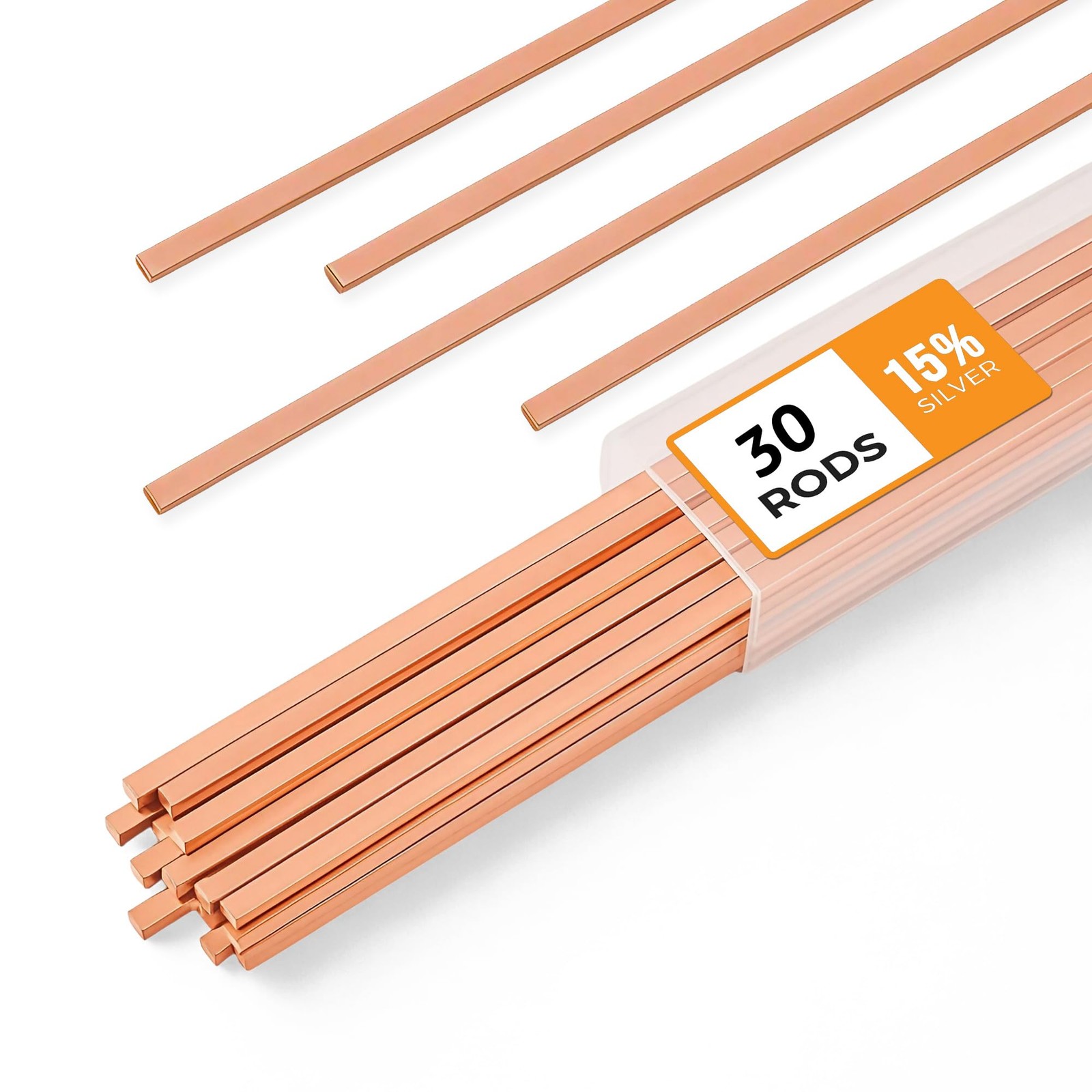 30 PCS 0.050×1/8×10 In Brazing Rods AWS BCuP5 15% Silver Solder Phos Copper