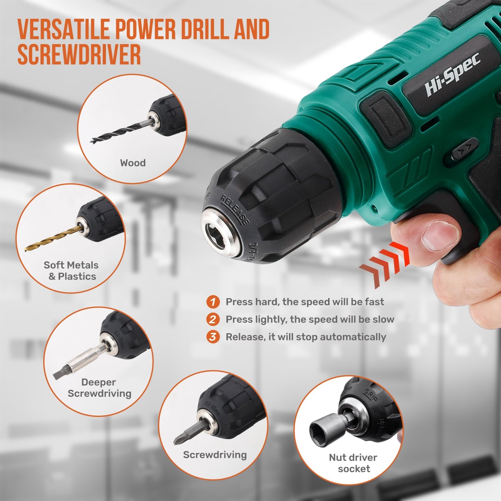 Cordless Drill & Tool Kit – 8V Rechargeable, Essential Hand Tools for Home Impro