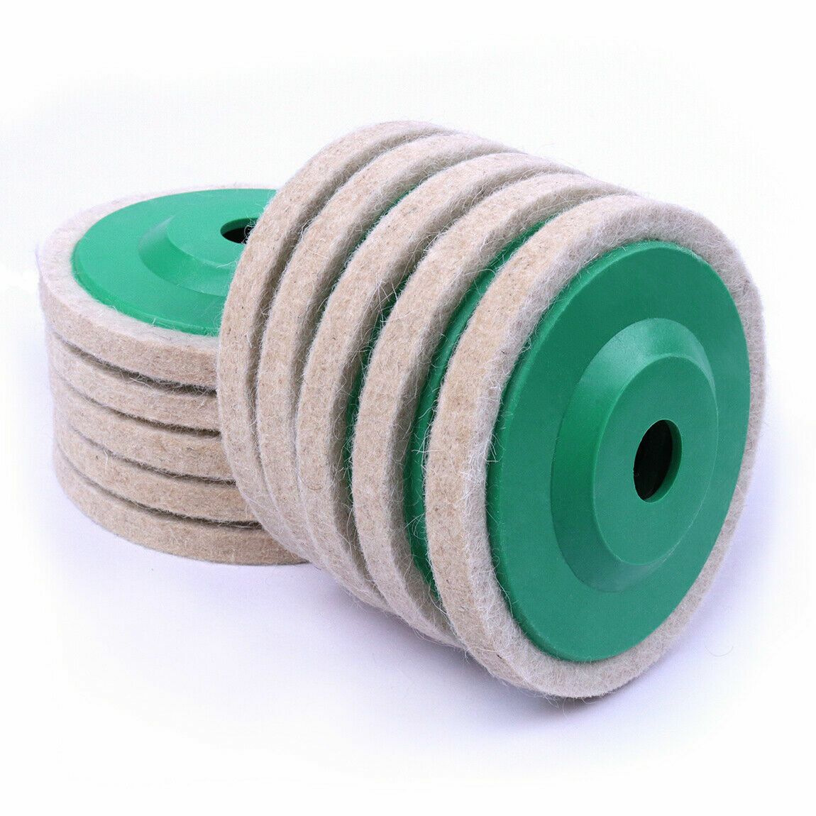 10PCS 4&Prime; Inch Wool Felt Polishing Wheel Buffing Pad Off for Metal Wood Grinder