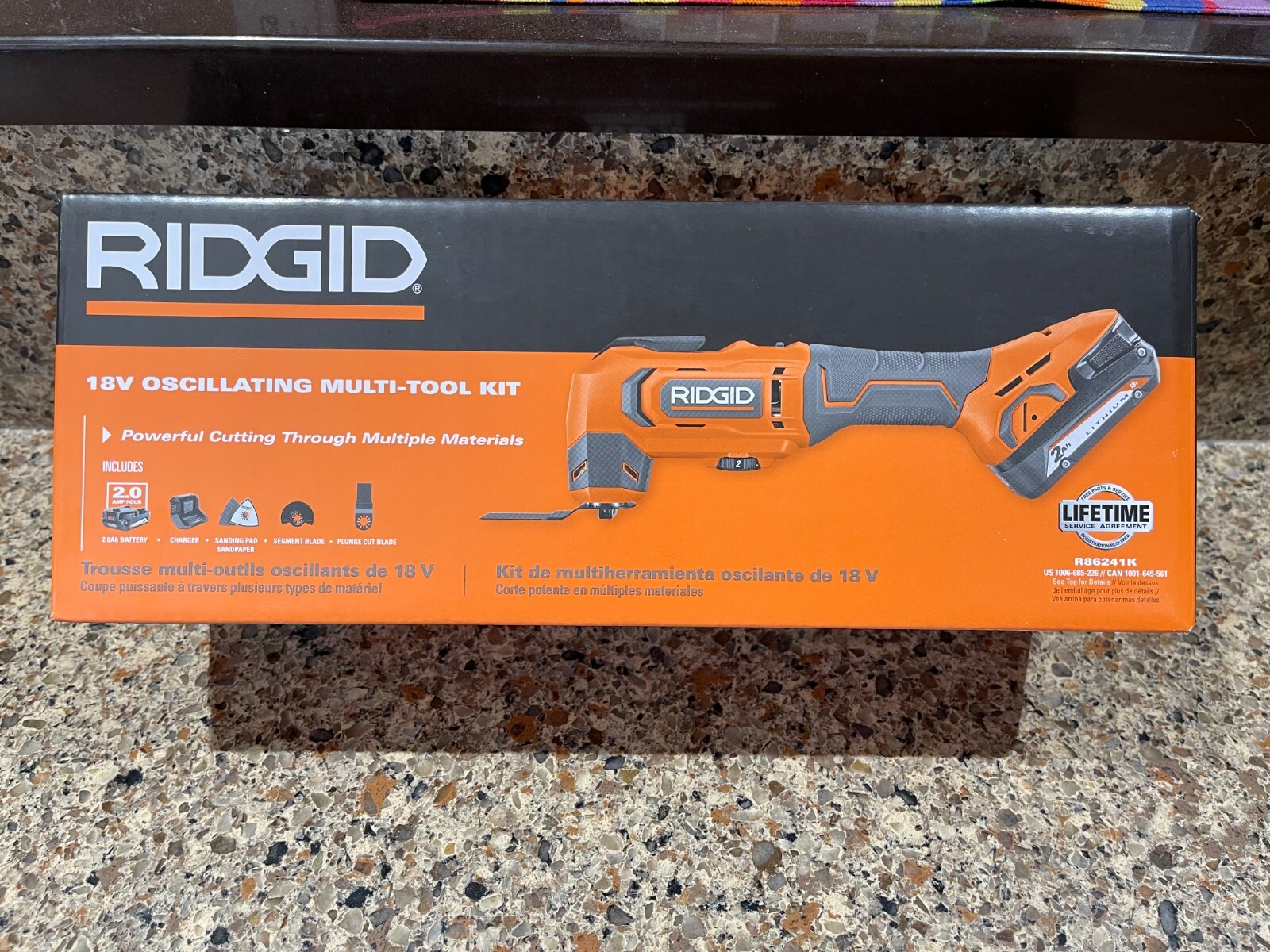 NEW RIDGID 18V Cordless Oscillating Multi-Tool w/2.0Ah Battery & Charger R86241K