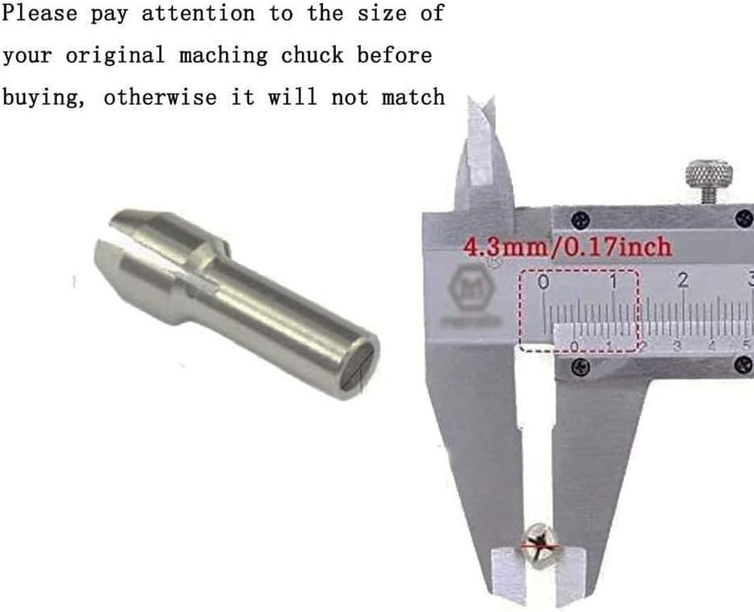 10 Pcs 1/8 » Collet Nut Set – Includes 1/8 » Collet + Clamping Nut + 3-Jaw 44…
