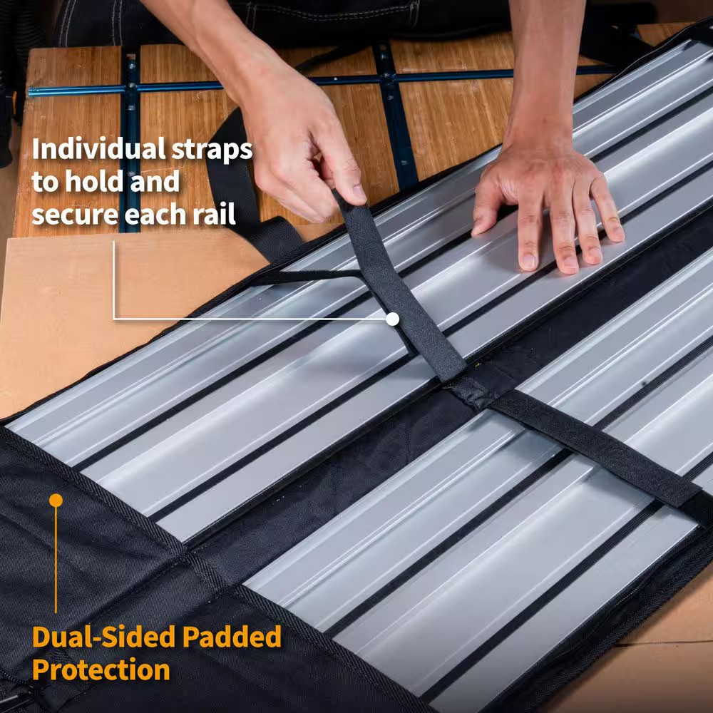 110 In. Track Saw Guide Rail Connector Set with Protective Bag for Dewalt Track