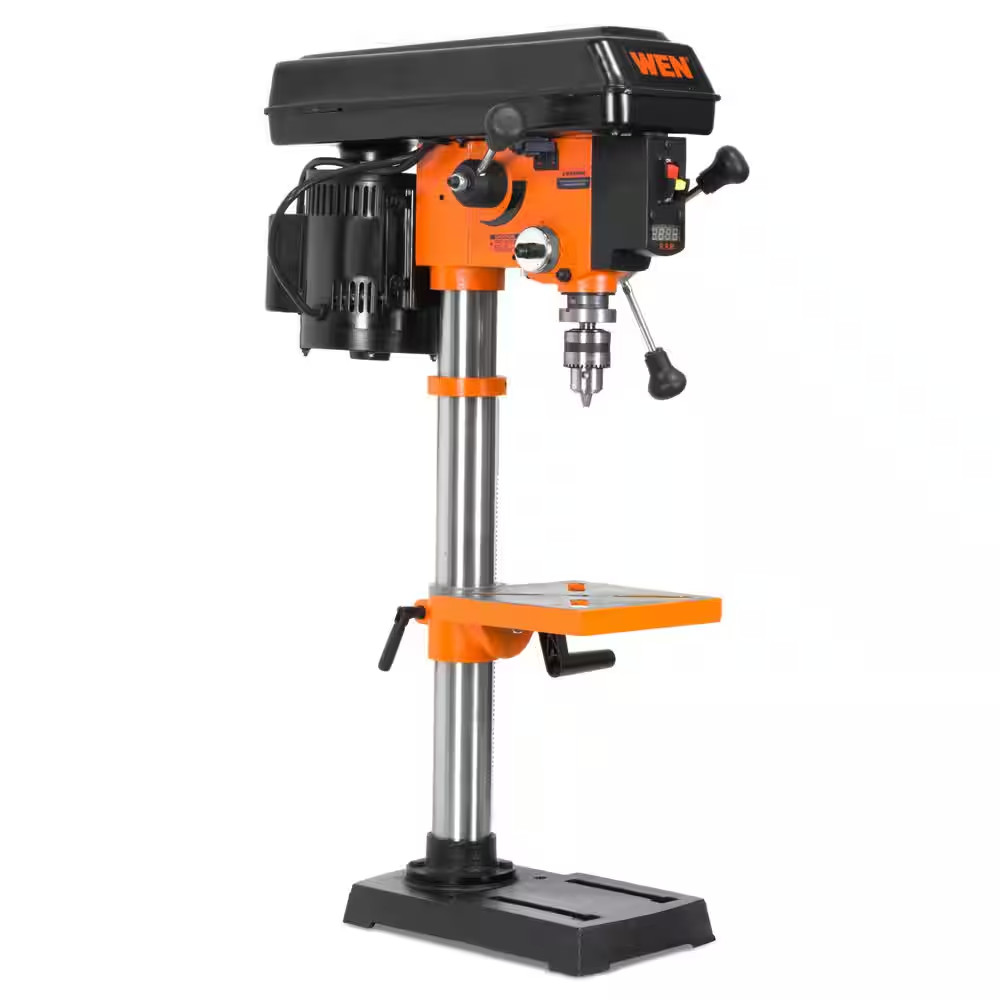 10 In. Variable Speed Benchtop Drill Press, 6.2-Amp with Cast Iron, Laser, and 1