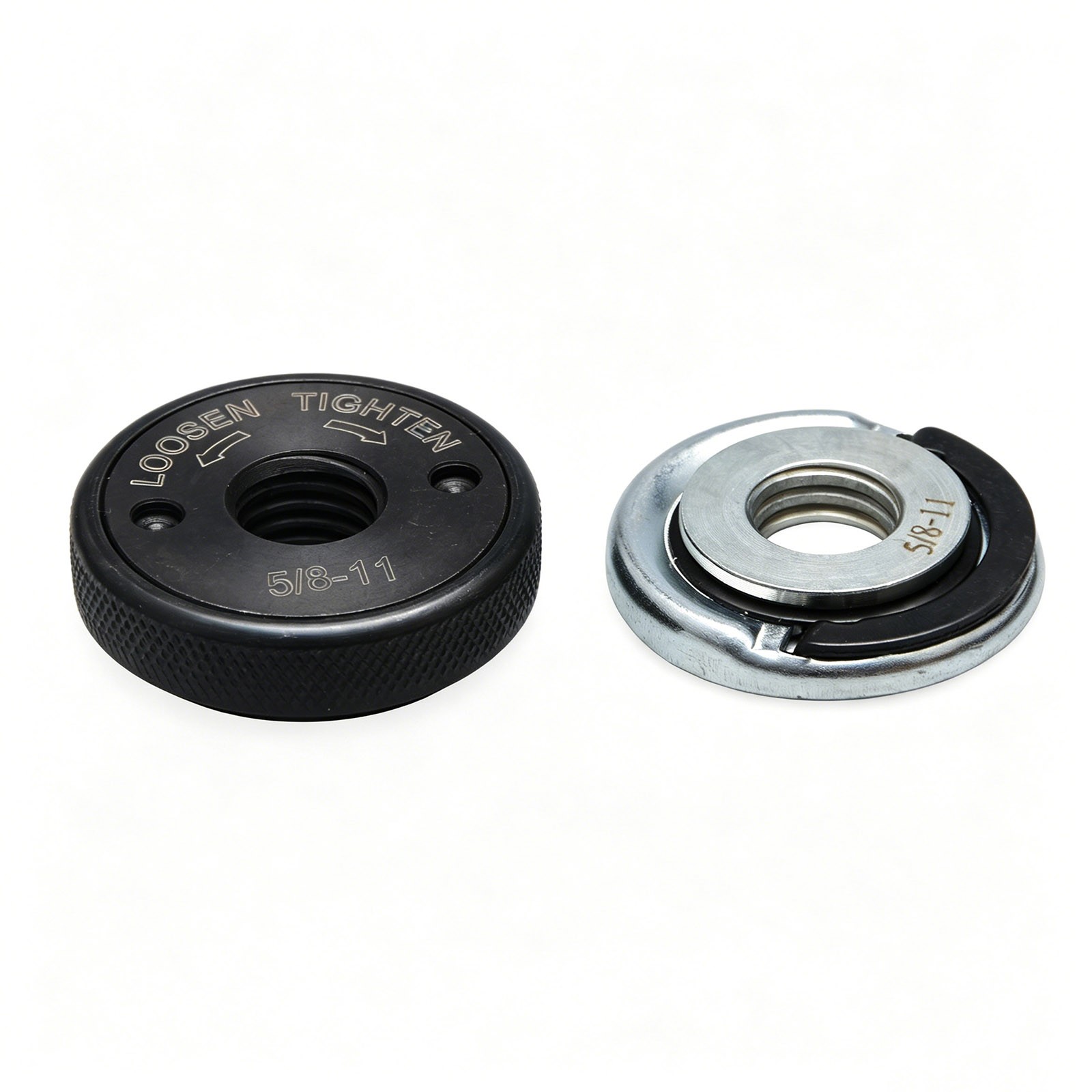Angle Grinder Flange Nut Kit 5/8&Prime;-11 D-Ring & Knurled for Workshop Garage Use