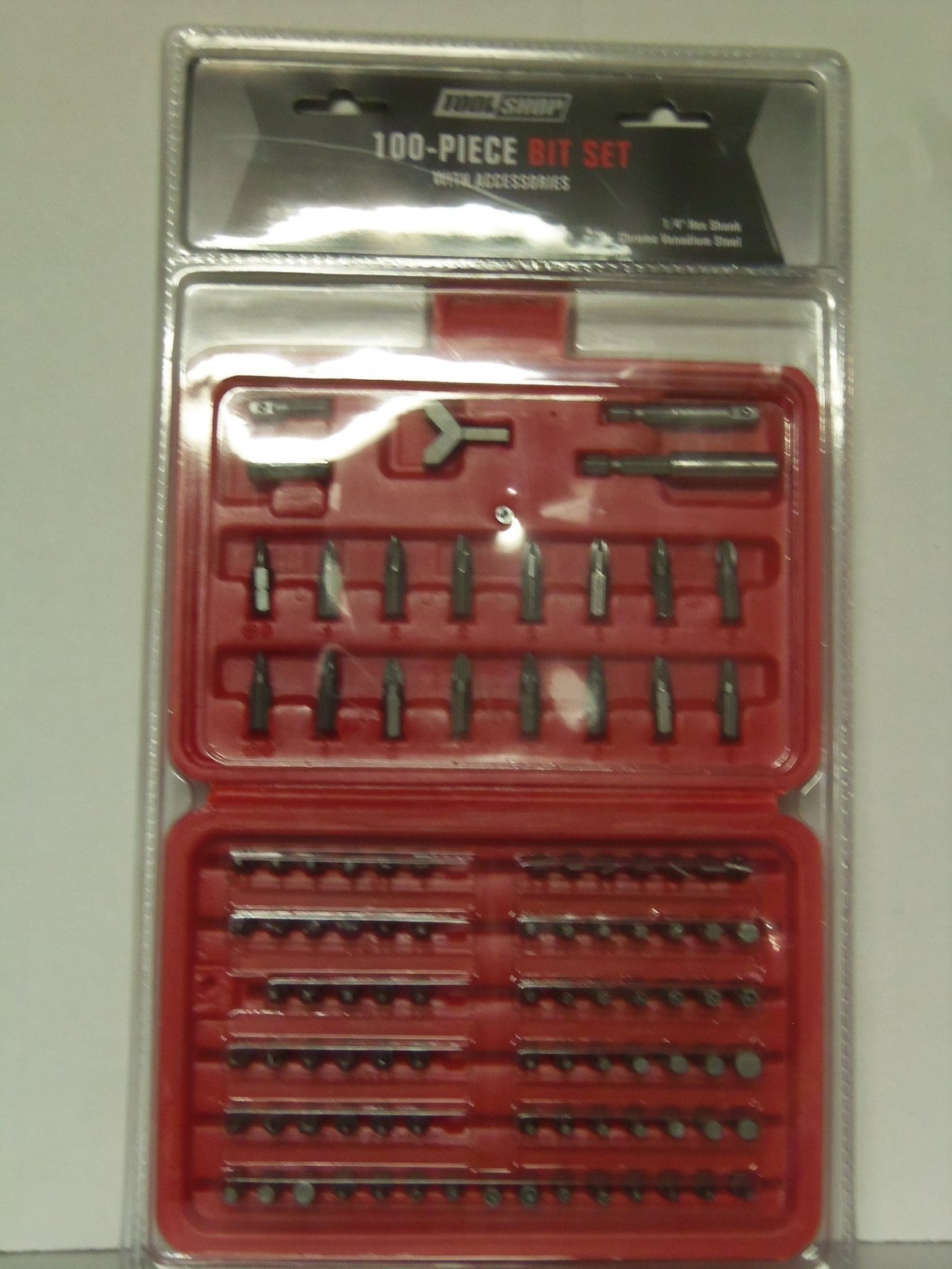 100 PC SCREW DRIVER BIT SECURITY BITS SET TORX, STAR, POZI, PHILLIPS NEW
