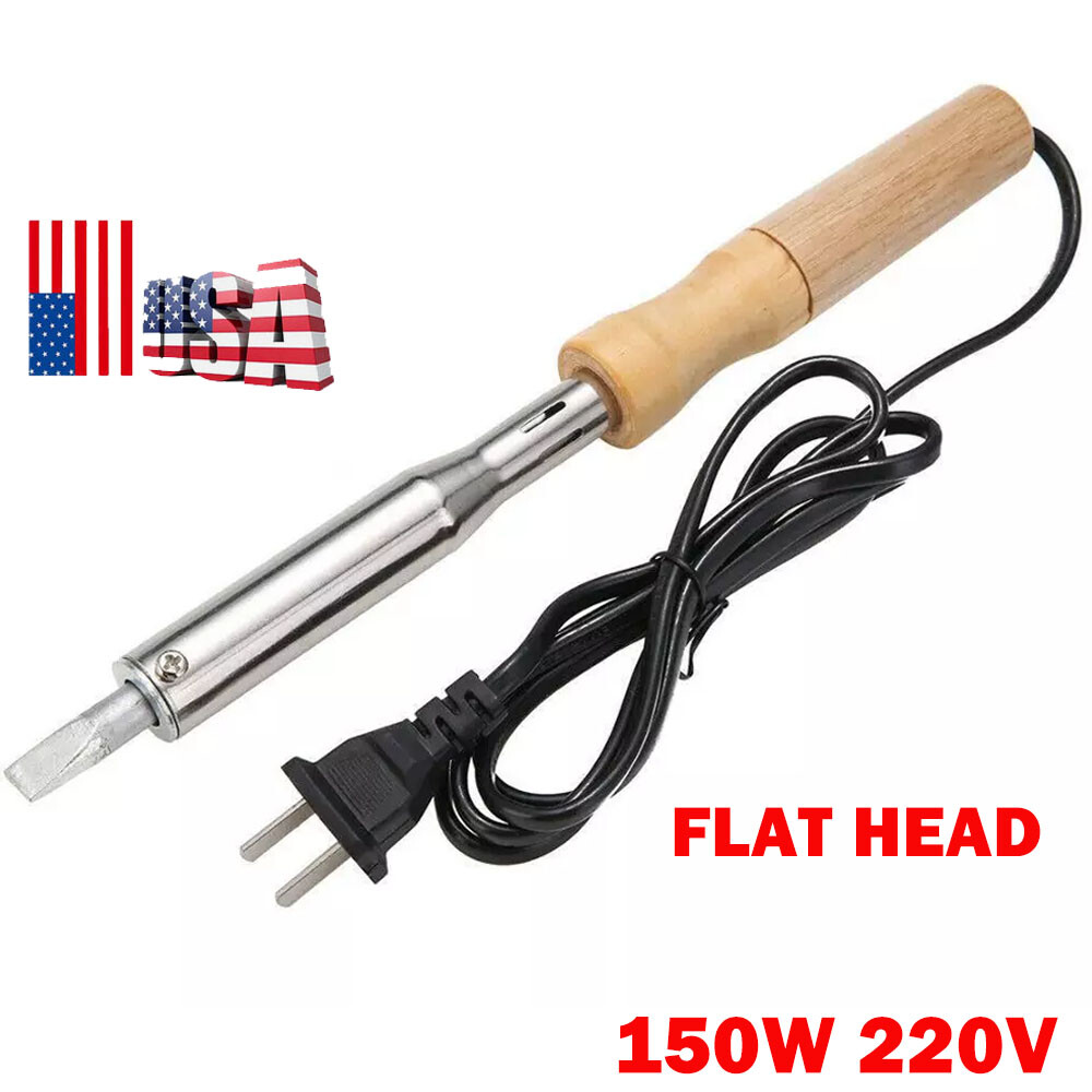 150W 220V Electric Soldering Iron Chisel Tip Welding Pen Soldering Tool USA