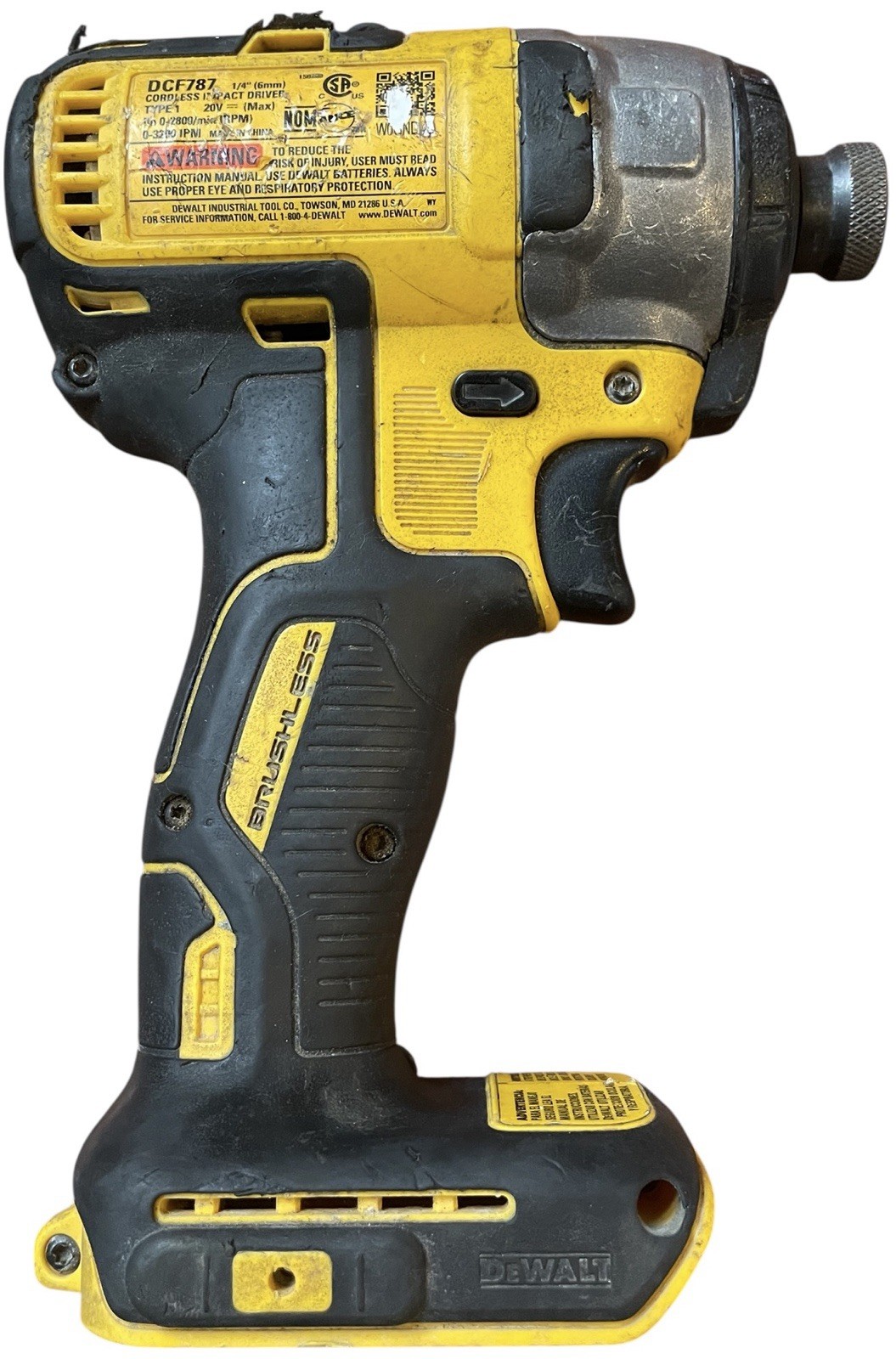 DEWALT DCF787 20V Max XR Brushless Impact Driver Tool Only Parts Repair