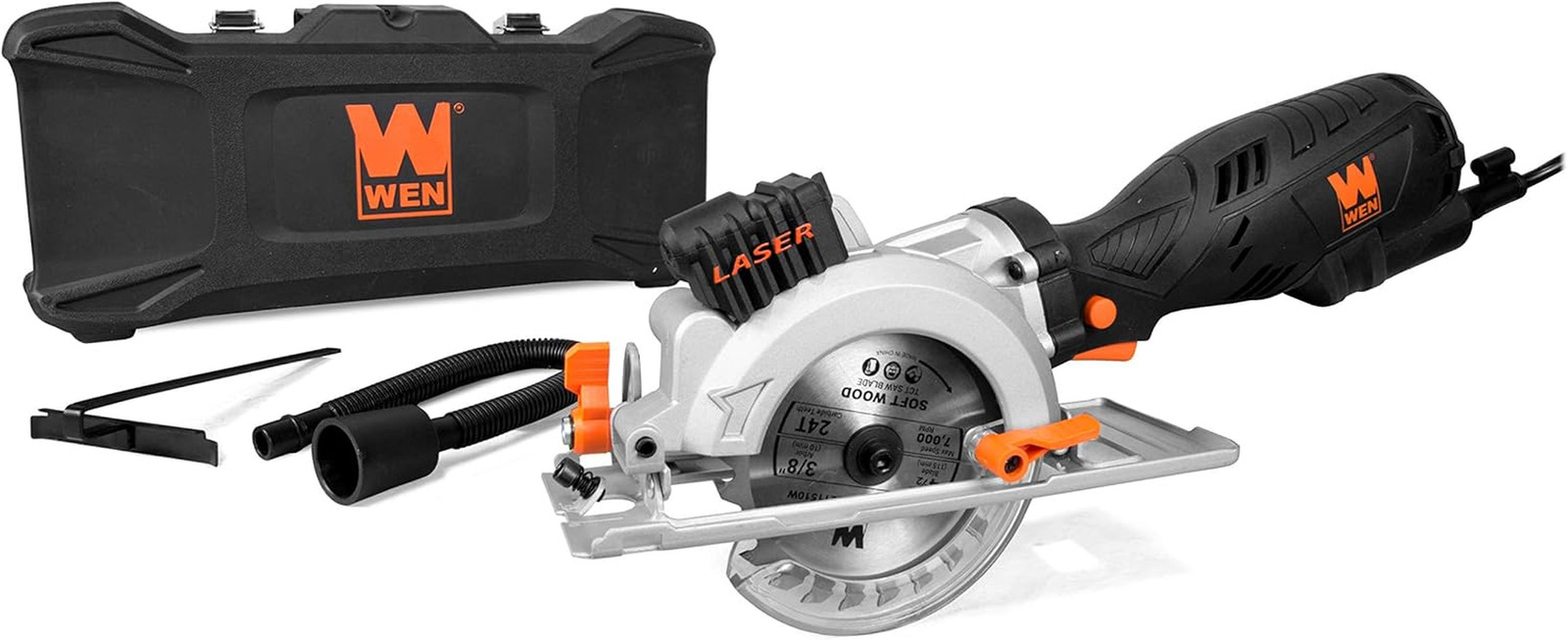 3625 5-Amp 4-1/2-Inch Beveling Compact Circular Saw with Laser and Carrying Case