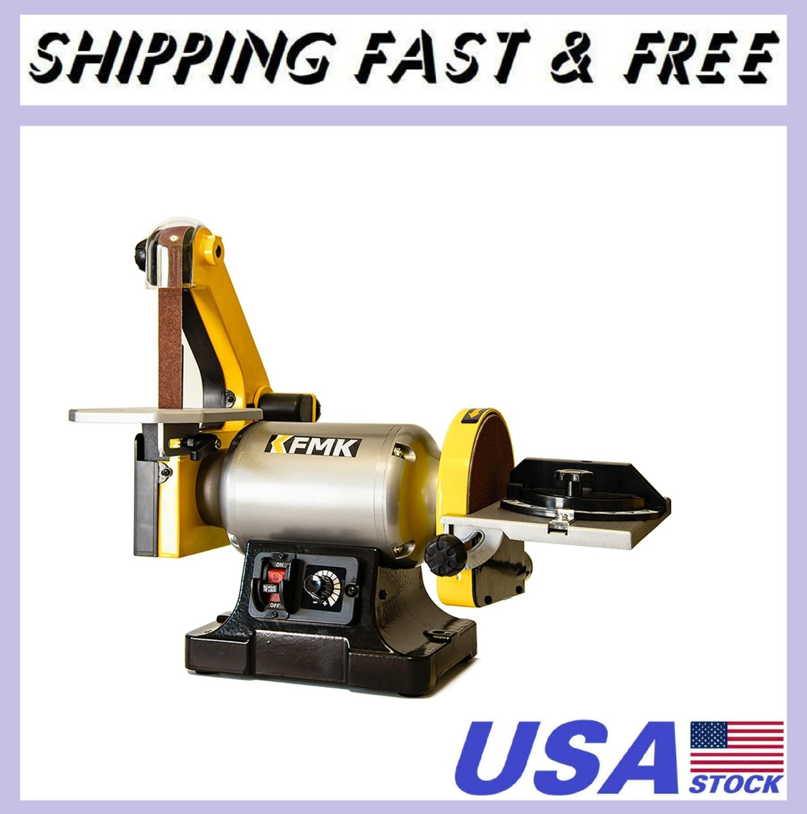 Variable Speed 1&Prime; x 30&Prime; Belt & 6&Prime; Disc Sander Combo, 3/4 HP Direct-Drive Motor