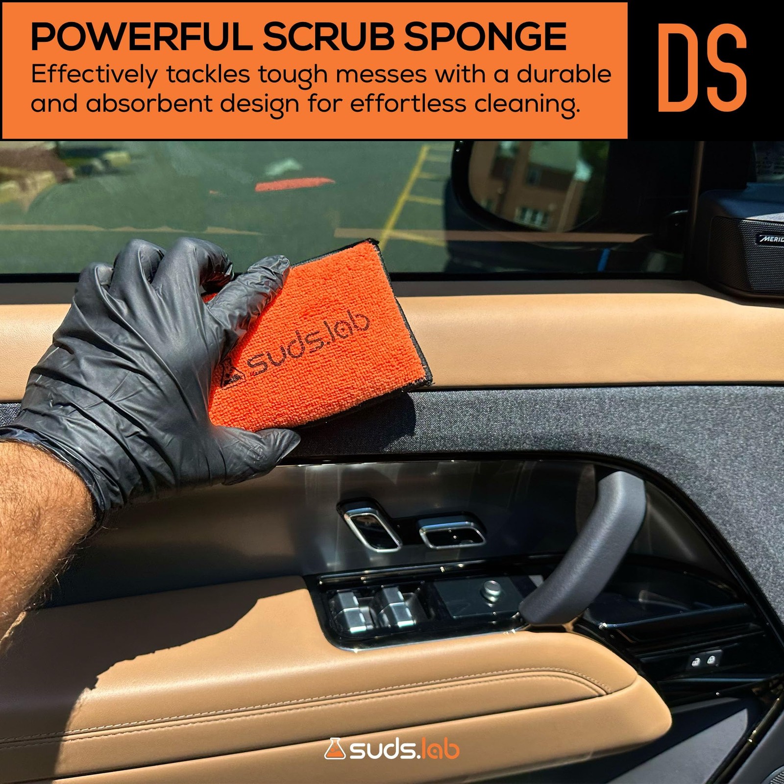 Microfiber Detailing Scrub Pads 2 Pack for Car Interior Cleaning & Care