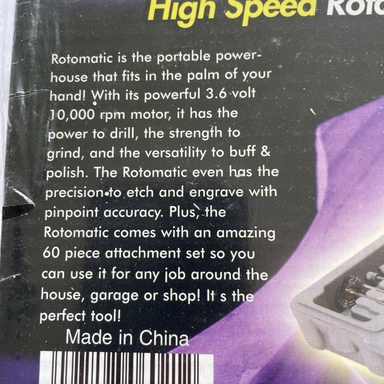 Roto Matic High Speed 60 Piece Rotary Tool Set As Seen on TV-sealed