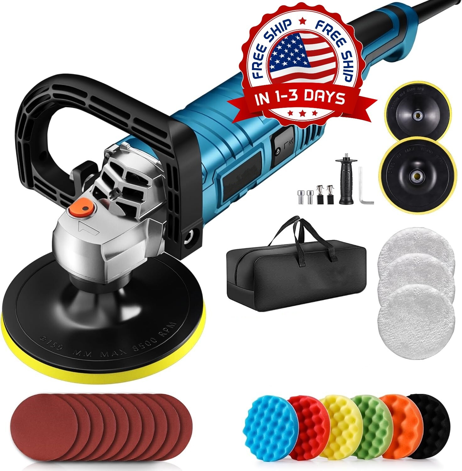 Pulidora y enceradora rotativa, 7 velocidades variables, 1000-3500 RPM NUEVO US
