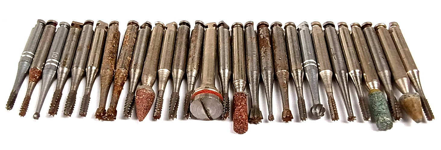 Flexible Hand Tool Bits Pfingst? Badeco? Dremel? Shofu? Lot of 28 Jeweler AA1841