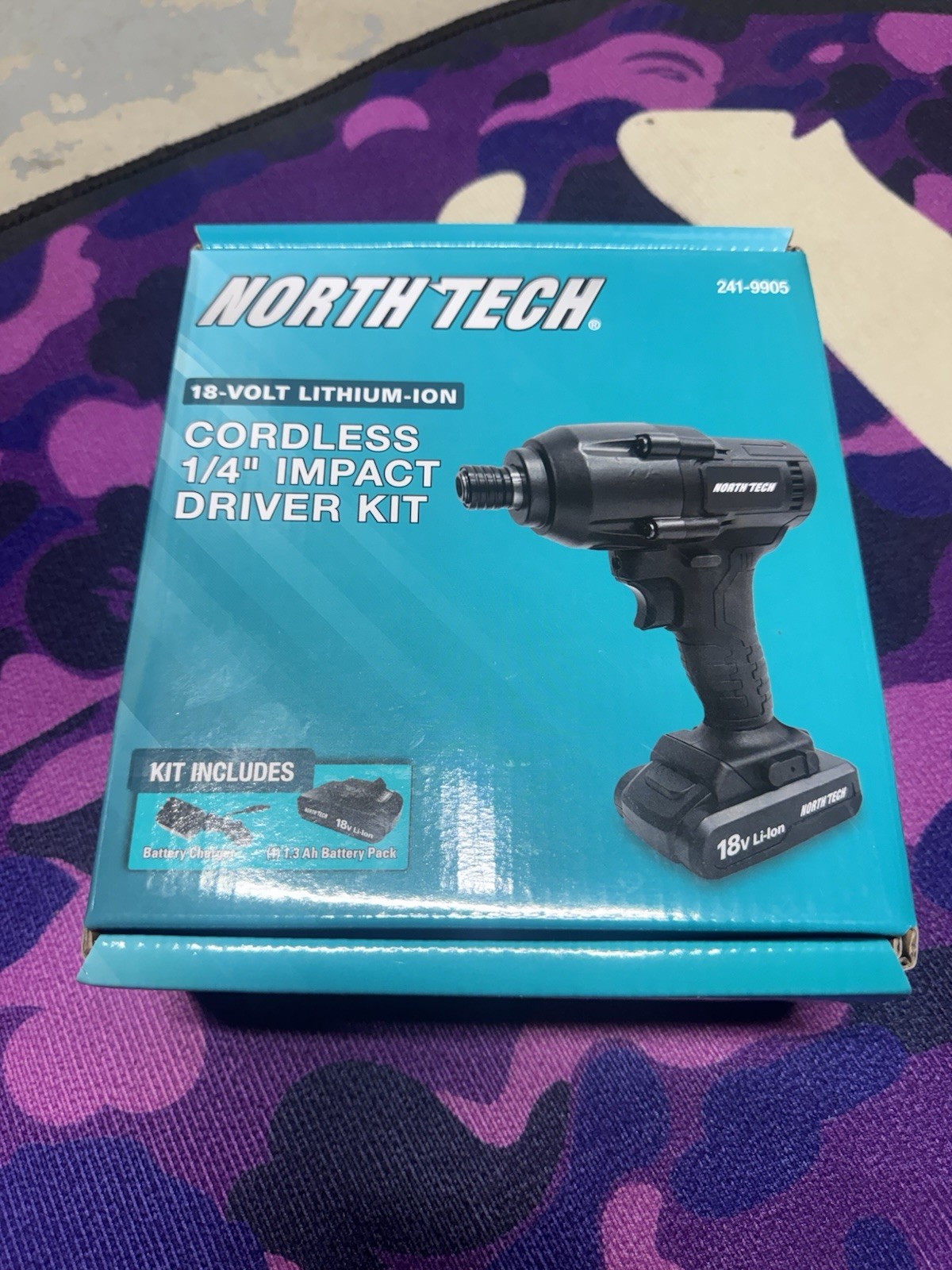 North Tech 18-Volt Cordless 1/4&Prime; Impact Driver Kit new