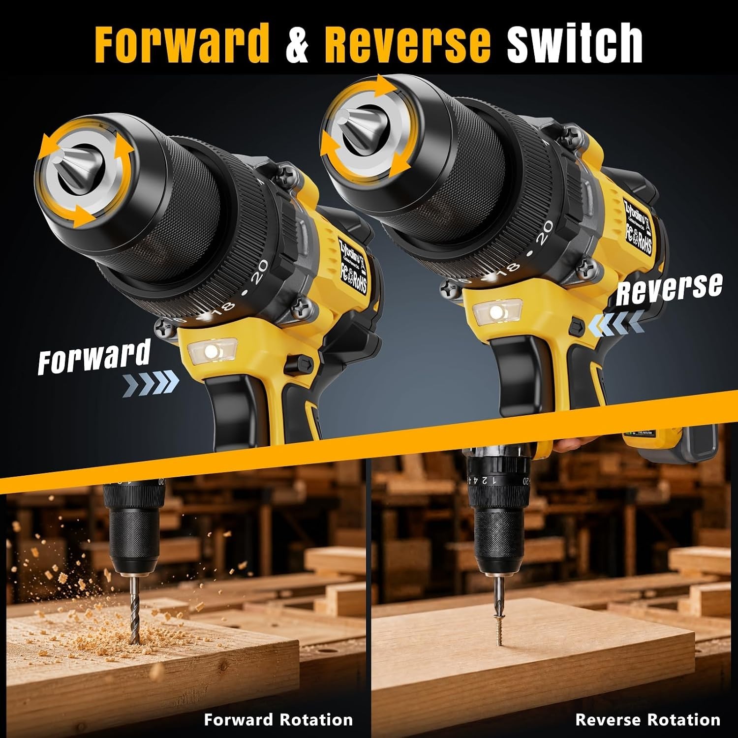 Powerful 20V Brushless Cordless Hammer Drill – Perfect for Renovations & Repairs