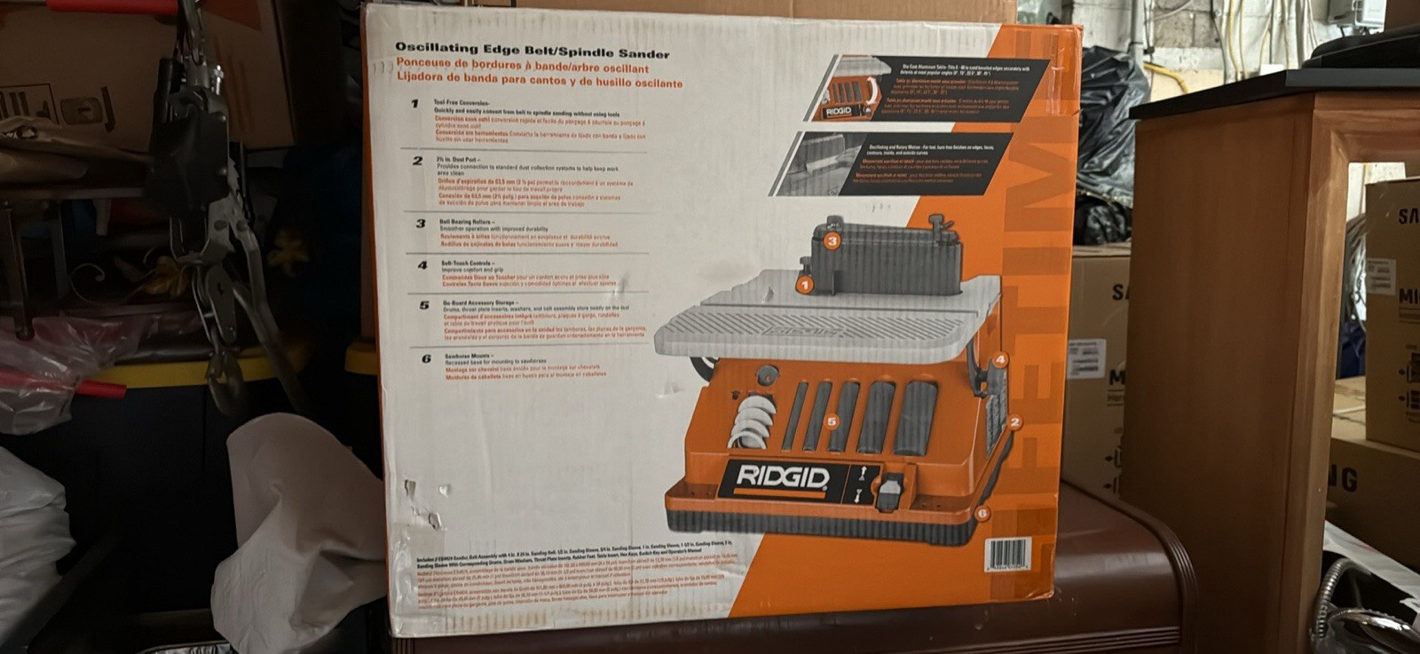 RIDGID EB4424 Corded Oscillating Edge Belt/Spindle Sander Bench Top