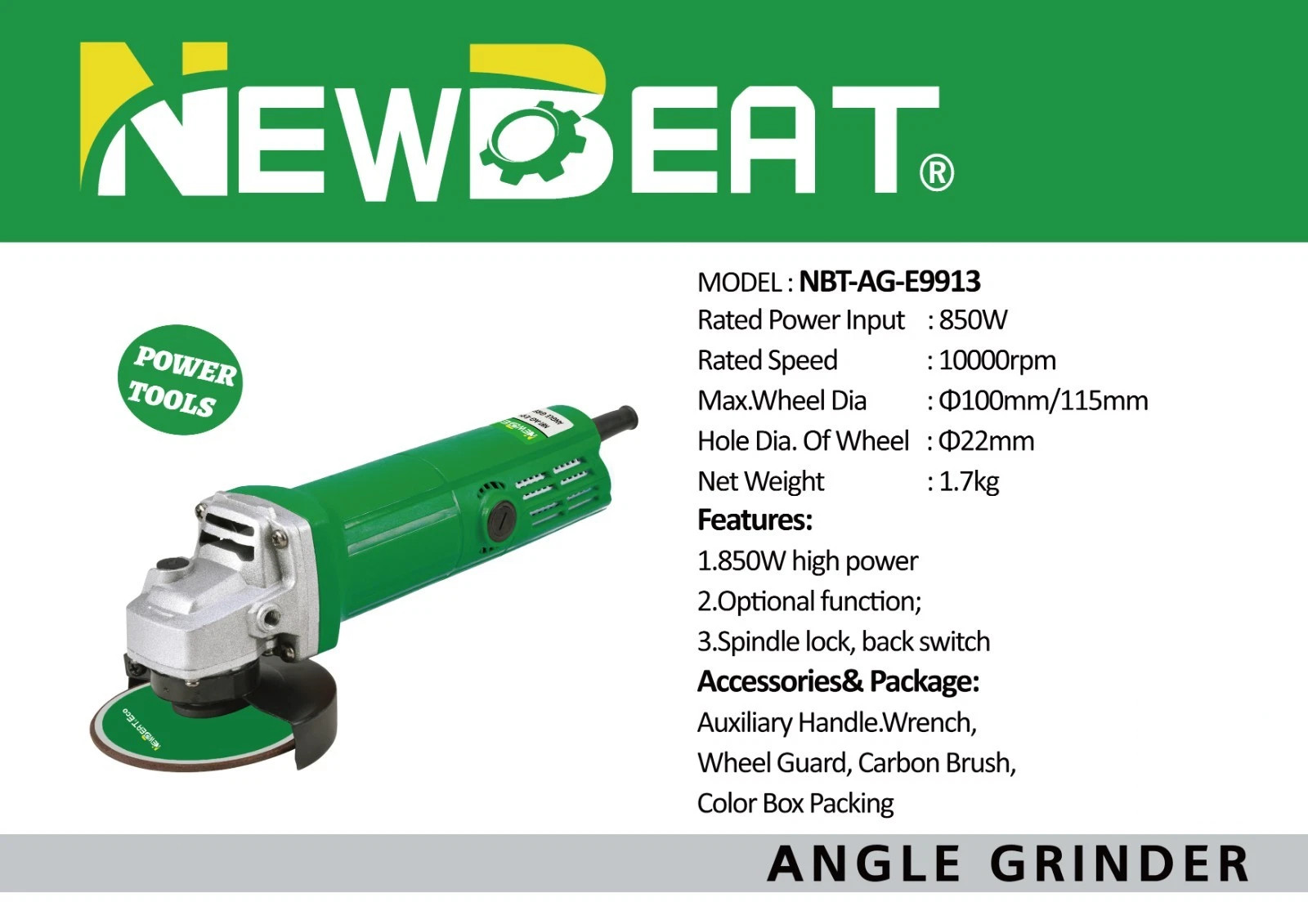 850W Angle Grinder 4-1/2&Prime; Electric Hand Held Grinder Cutter Polisher Sander