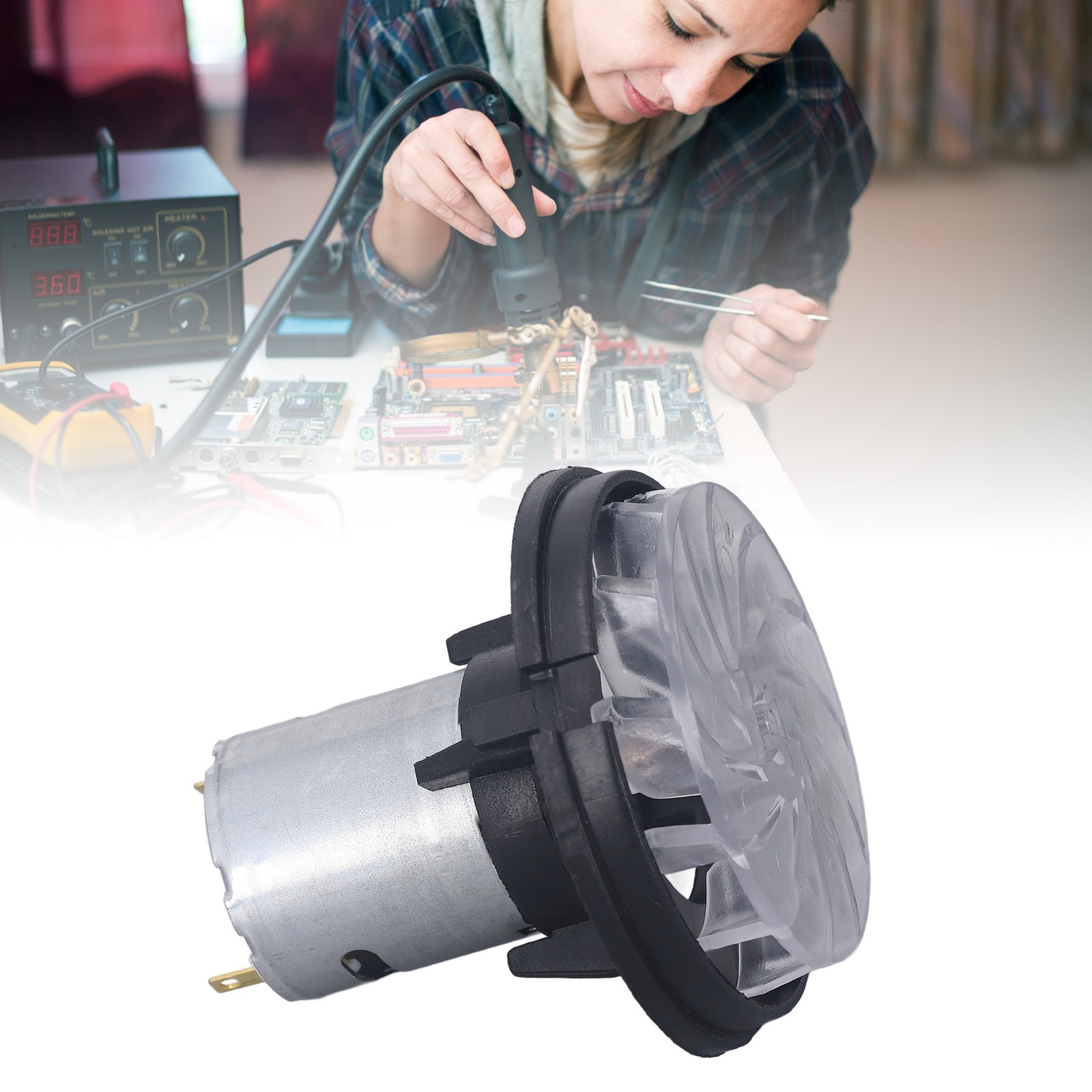 DC12V Electric Motor Fan Universal Cooling Fan Replacement Parts For D26960