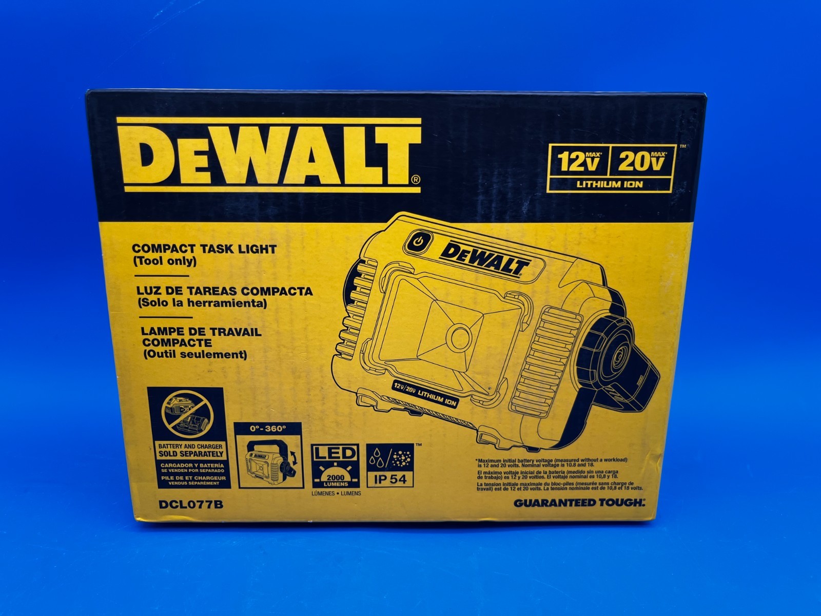 DEWALT DCL077B 12V/20V MAX LED Compact Task Light (Tool only)