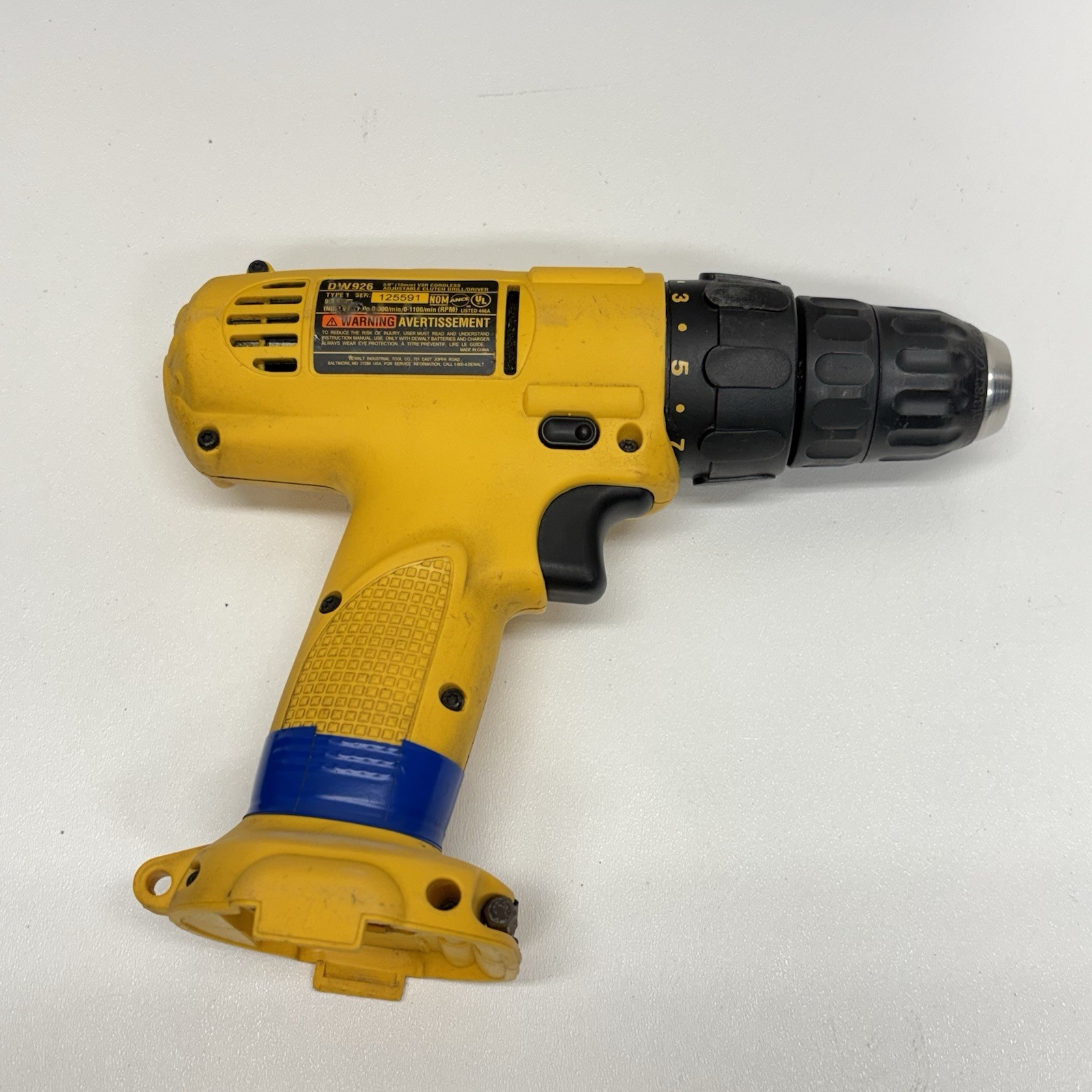 DeWalt 9.6V Cordless Drill Driver Kit DW926 w/ Battery, Charger & Case TESTED