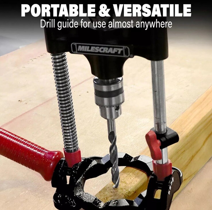 Milescraft 1318 DrillMate Portable Drill Guide – Drill Guide Attachment In Box