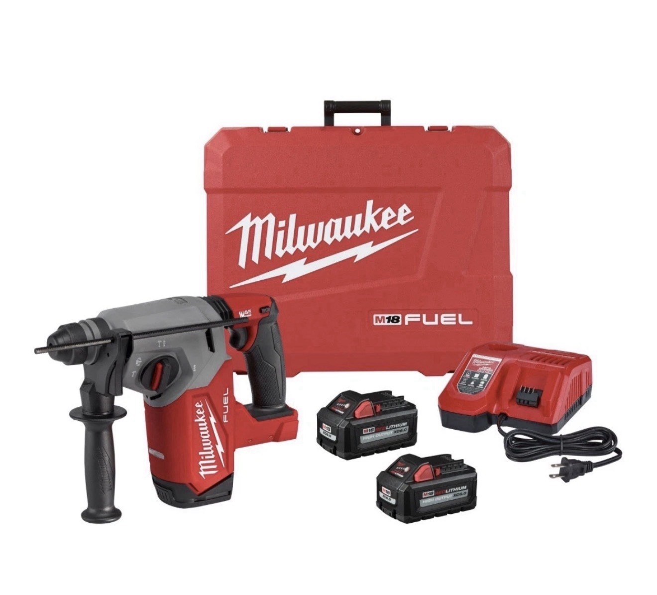 Milwaukee 2912-22 M18 FUEL 3-Mode Brushless 1&Prime; SDS Plus Rotary Hammer Kit