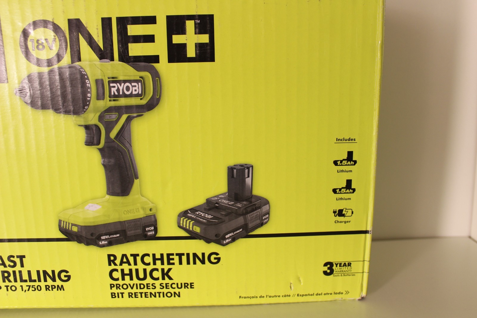 RYOBI 18V ONE+ 1/2 in. Drill/Driver Kit (PCL206K2) – 2 Batterys & Charger NIB
