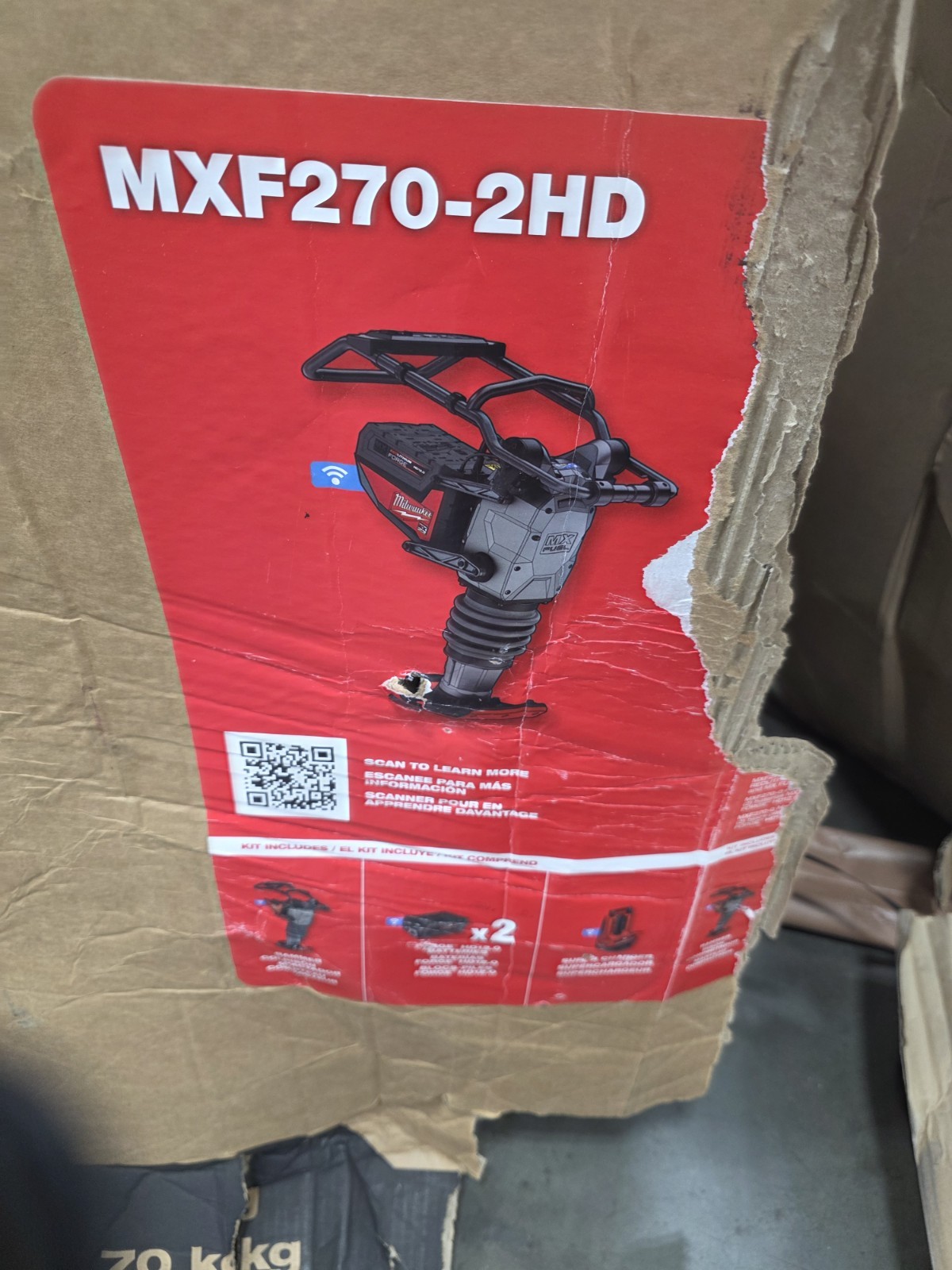 Milwaukee Tool Mxf270-2Hd Rammer Kit, Cordless, 13 3/4 In L, 172 Lb