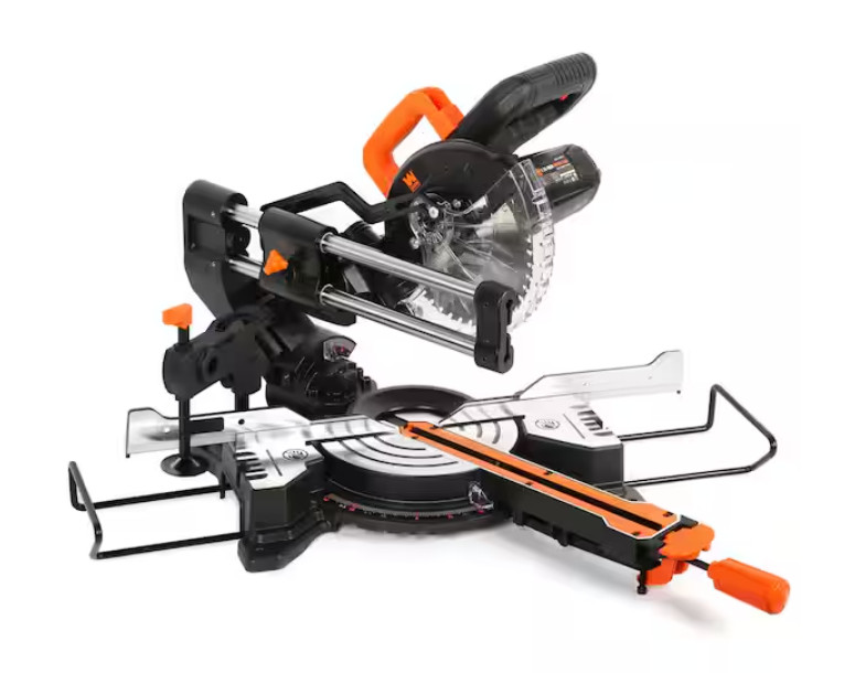 9.5 Amp 7.25 in. Single Bevel Compact Sliding Compound Miter Saw W/ LED Cutline