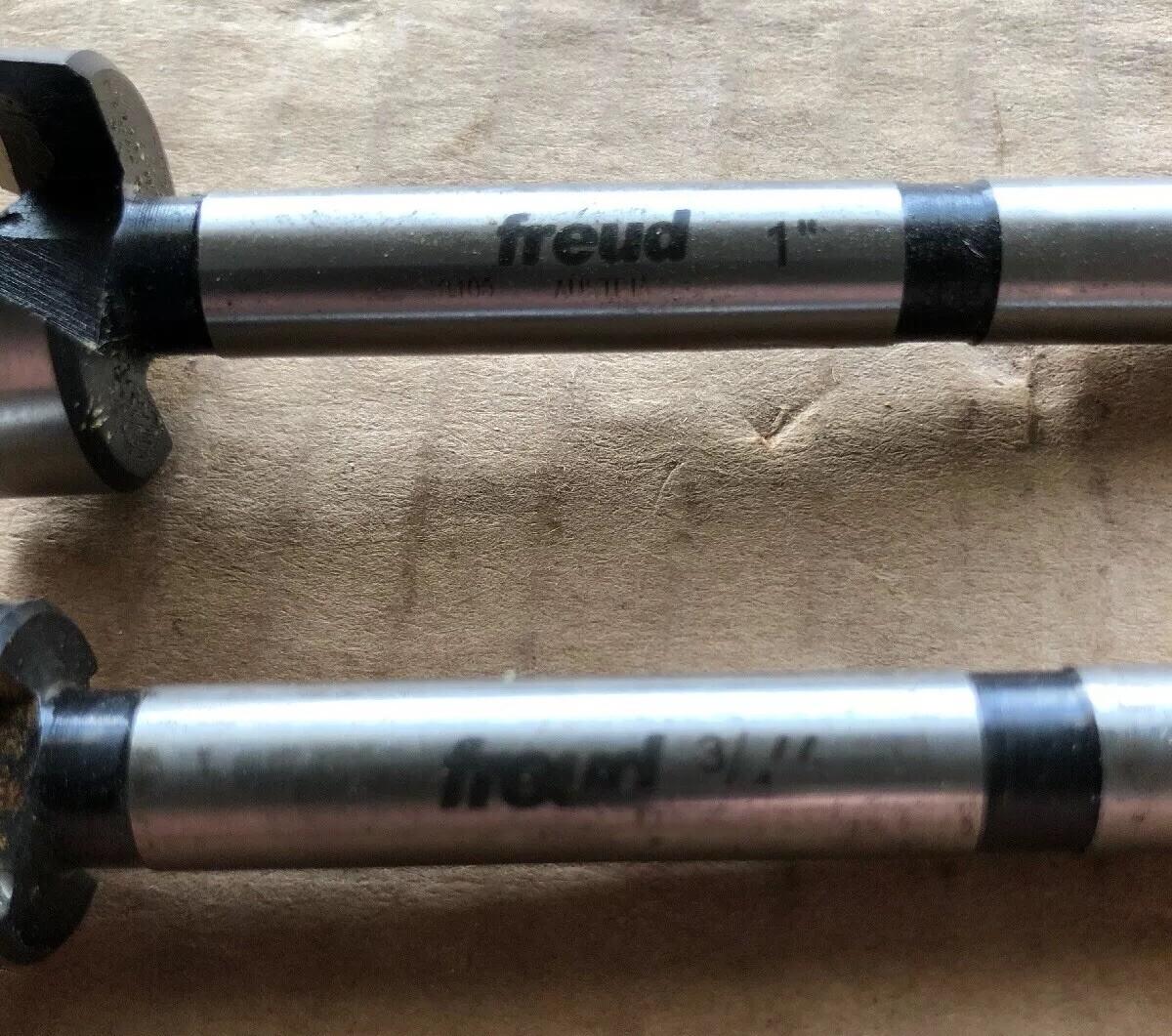 Freud-Precision Shear New1” & Used-3/4”Shank Serrated Edge Forstner Drill Bits