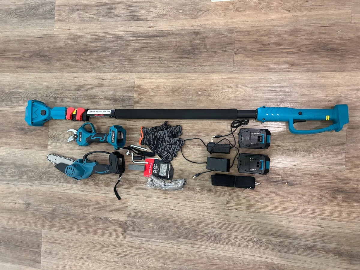 2-in-1 Brushless Pole Saw & 8&Prime; Chainsaw, 21V 4000mAh 14.1ft Cordless for Tree Tr