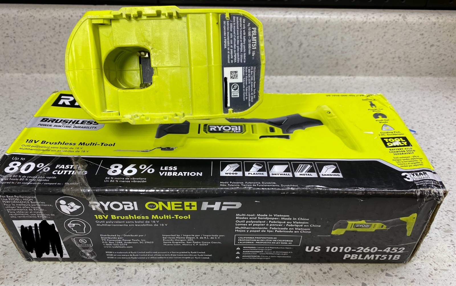 RYOBI PBLMT51B ONE+ HP 18V Brushless Cordless Oscillating Multi-Tool