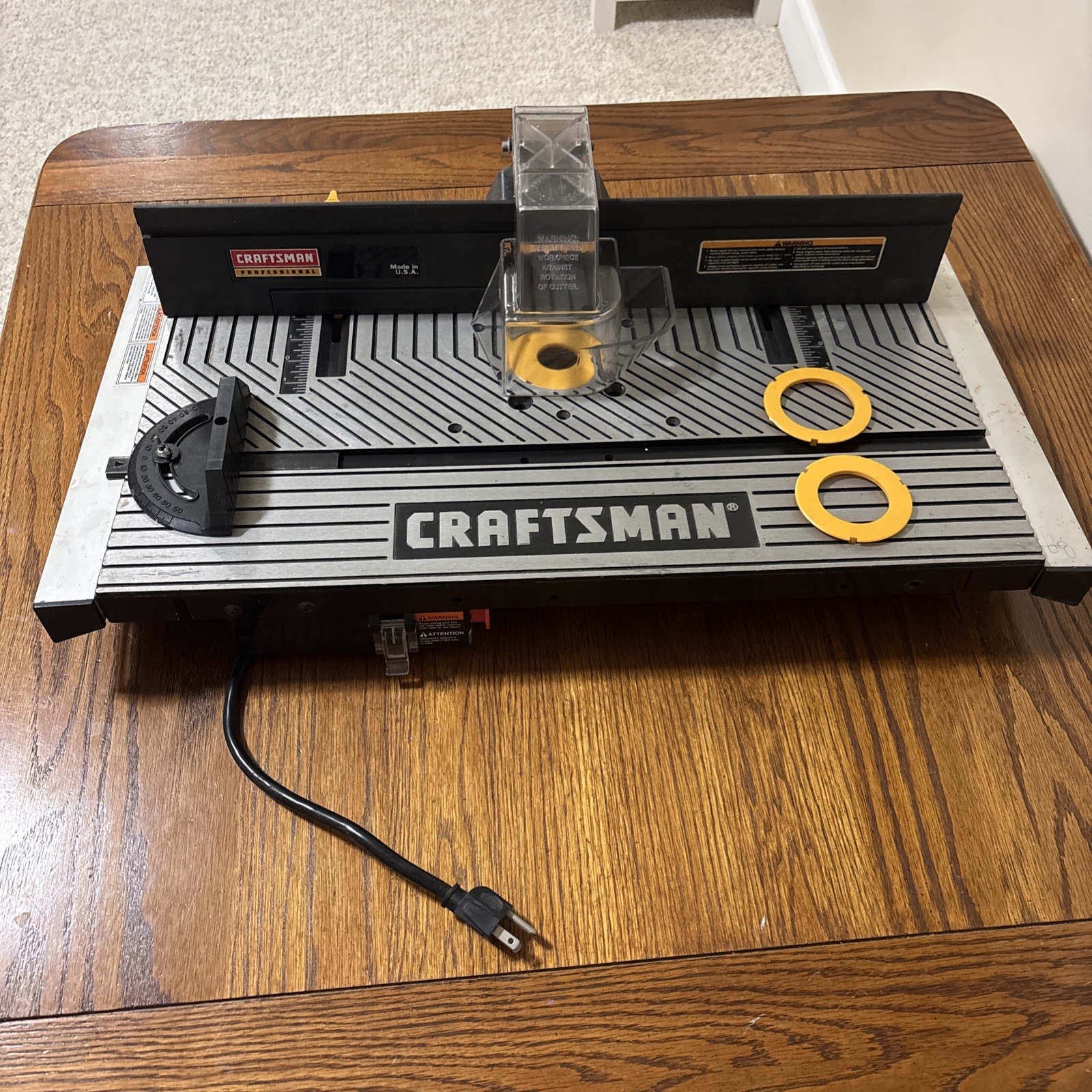Ex Cond Craftsman Professional 27&Prime; x 14&Prime; Table Saw Router Extension Wing 253512