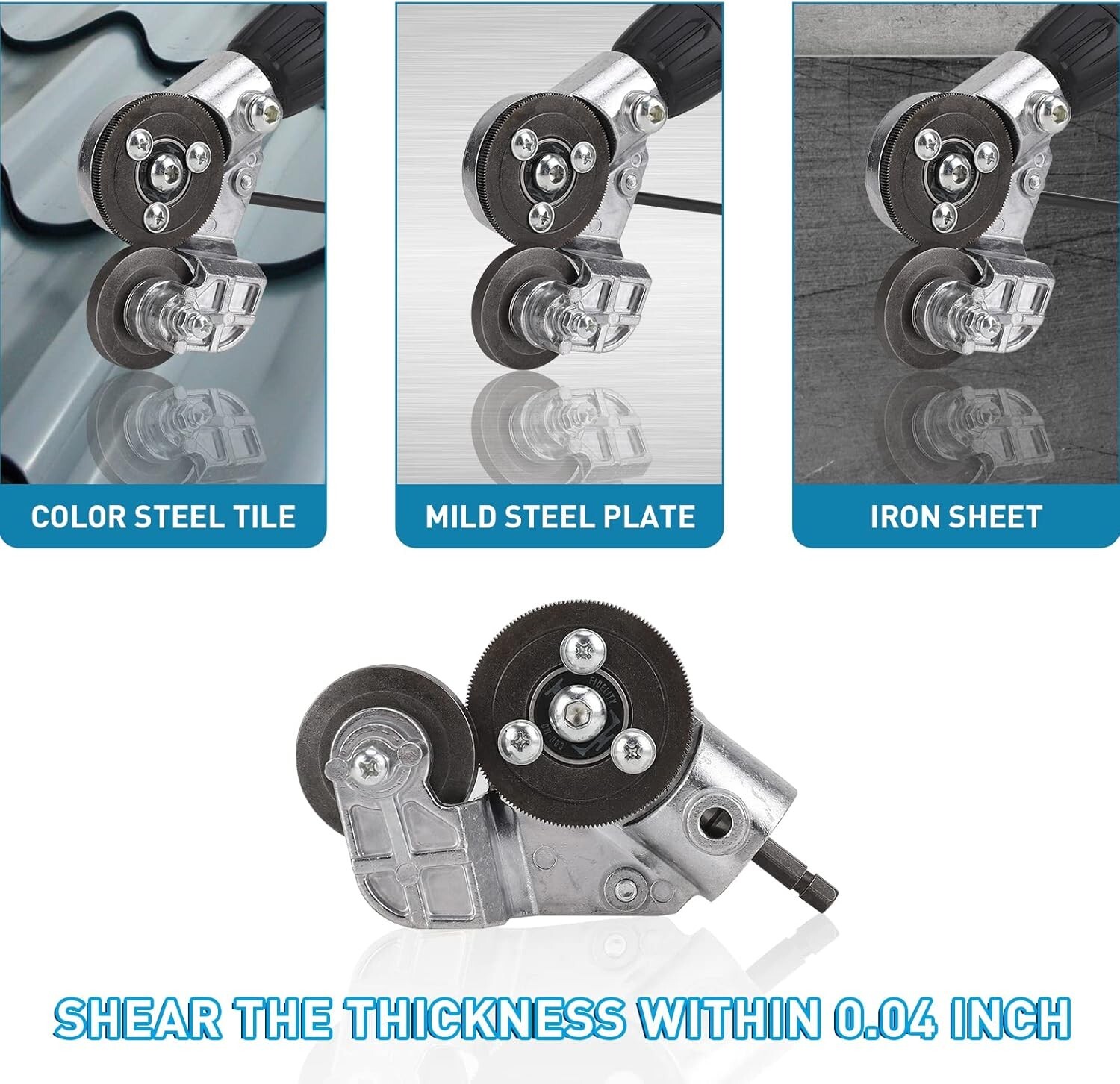 Dirnatel Enhanced Electric Plate Cutter Attachment – High-Speed Metal Cutting