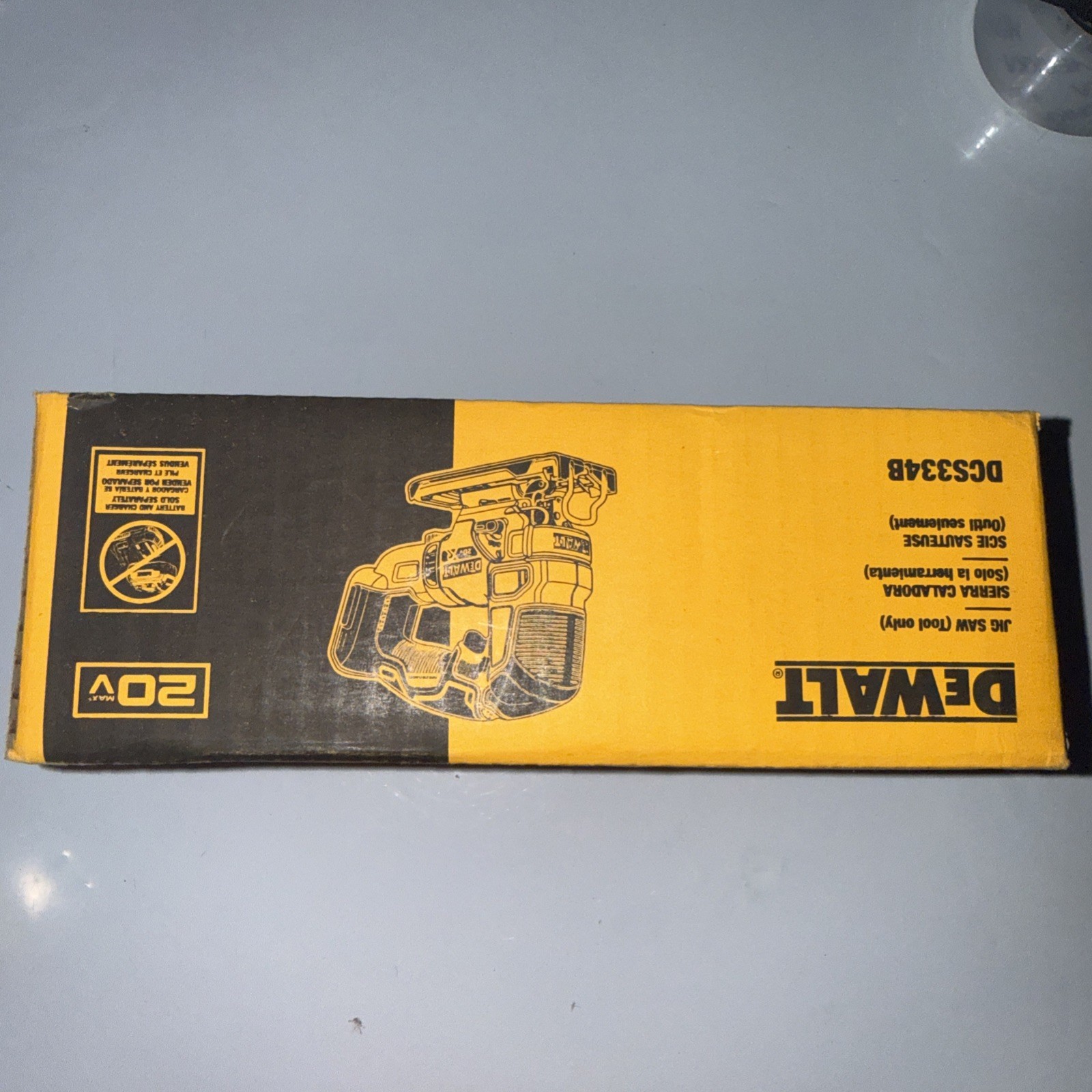 *BOX ONLY* DEWALT DCS334B 20V MAX XR Li-ion ***No Jigsaw Tool Included *BOX ONLY