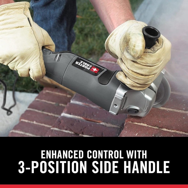 Durable 7.5A Corded Angle Grinder Adjustable Side Handle Metal Gear Housing New