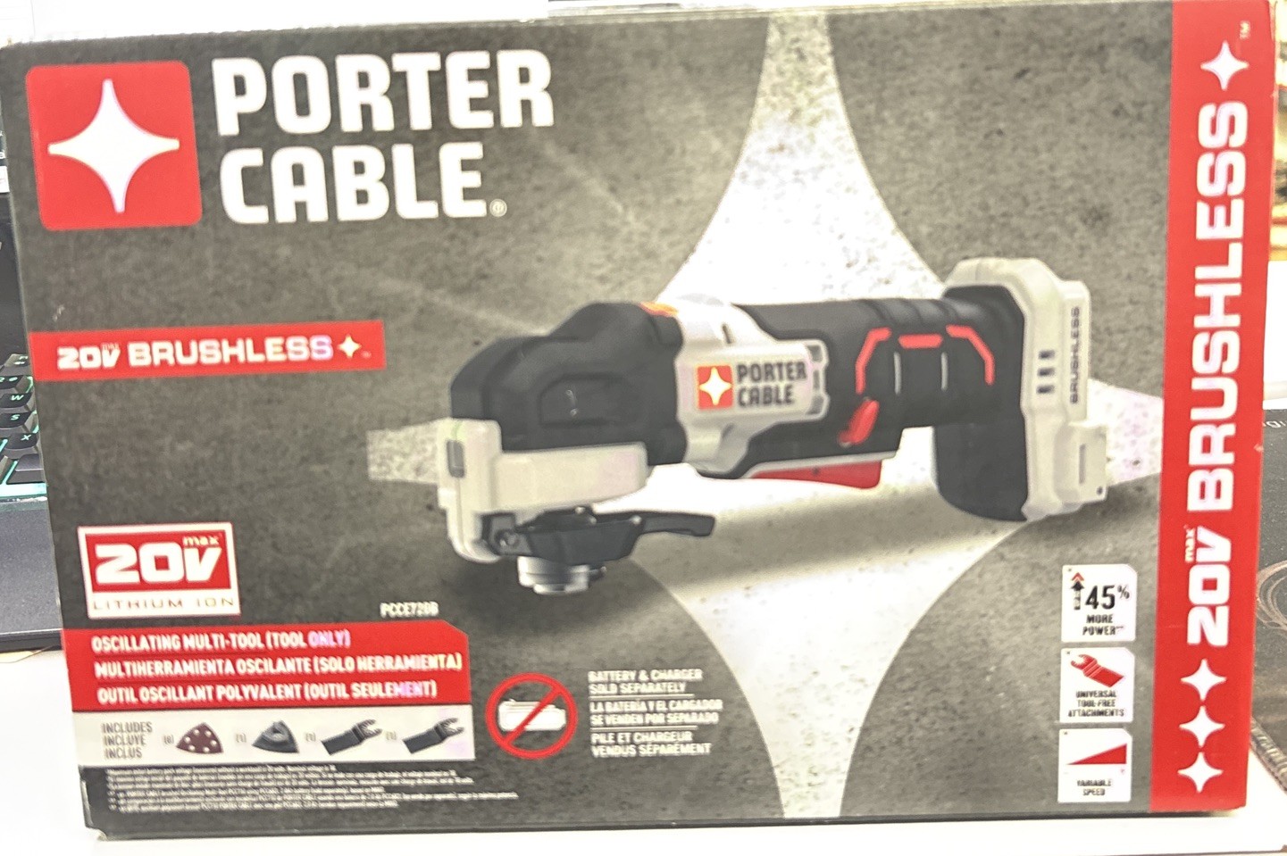 Porter Cable Max 20V Brushless Oscillating Multi-Tool (Tool Only) PCCE720B