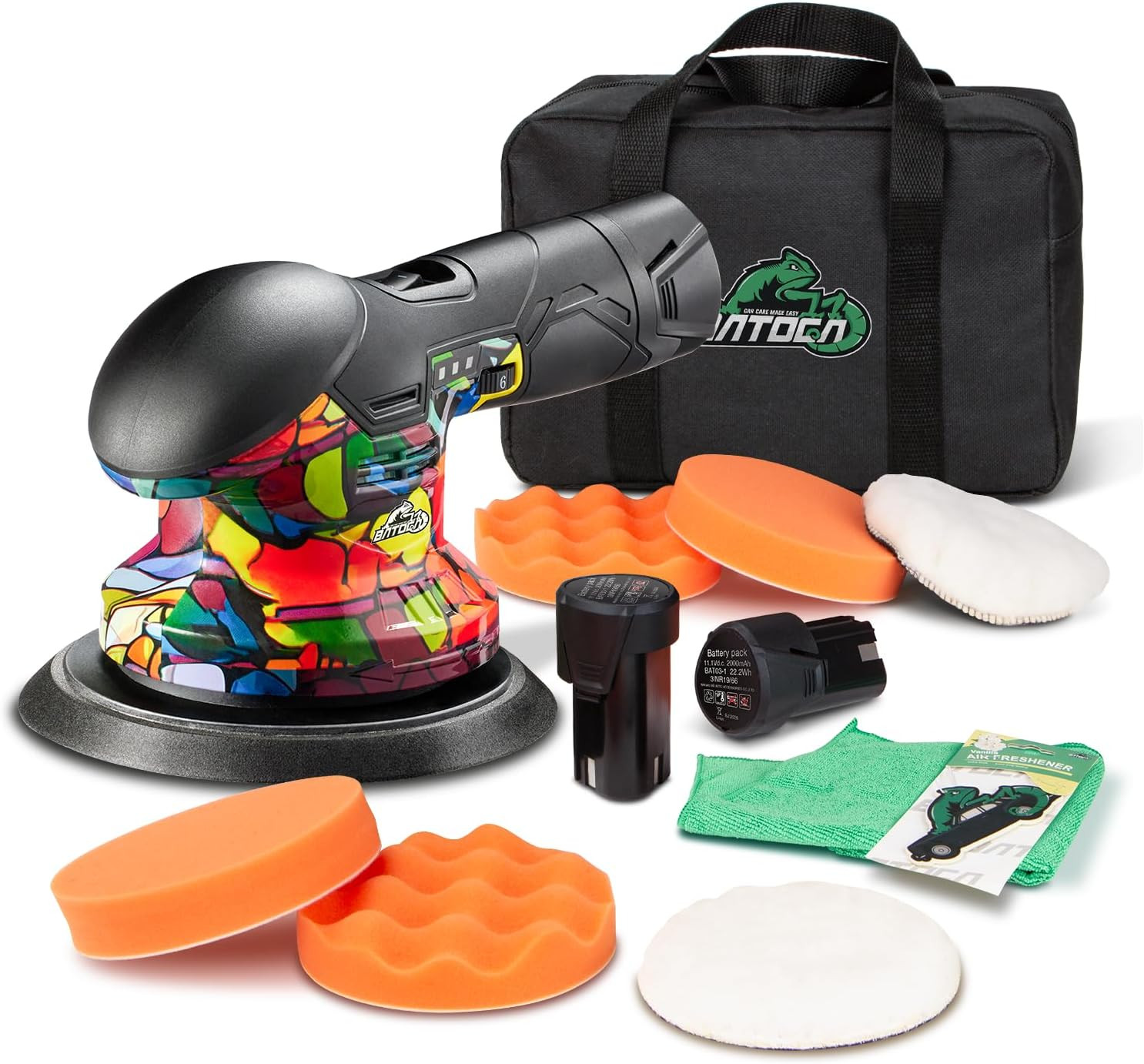 BATOCA S3 Cordless Car Polisher Dual Action Buffer Polishing Machine 2 Battery