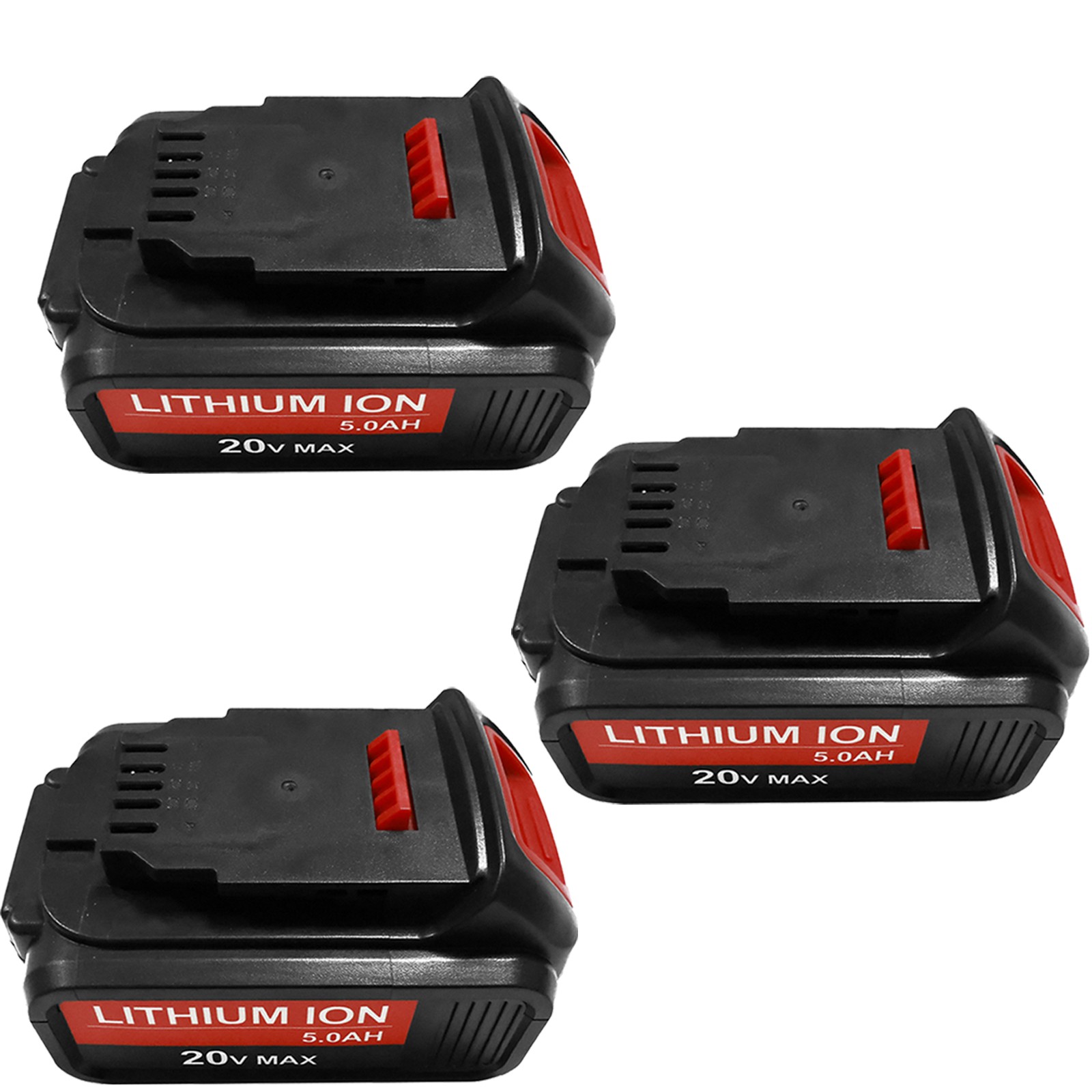 3x New 5.0AH Lithium Ion Battery For DeWalt 20V 20 Volt Max DCB206 DCB200 DCB204