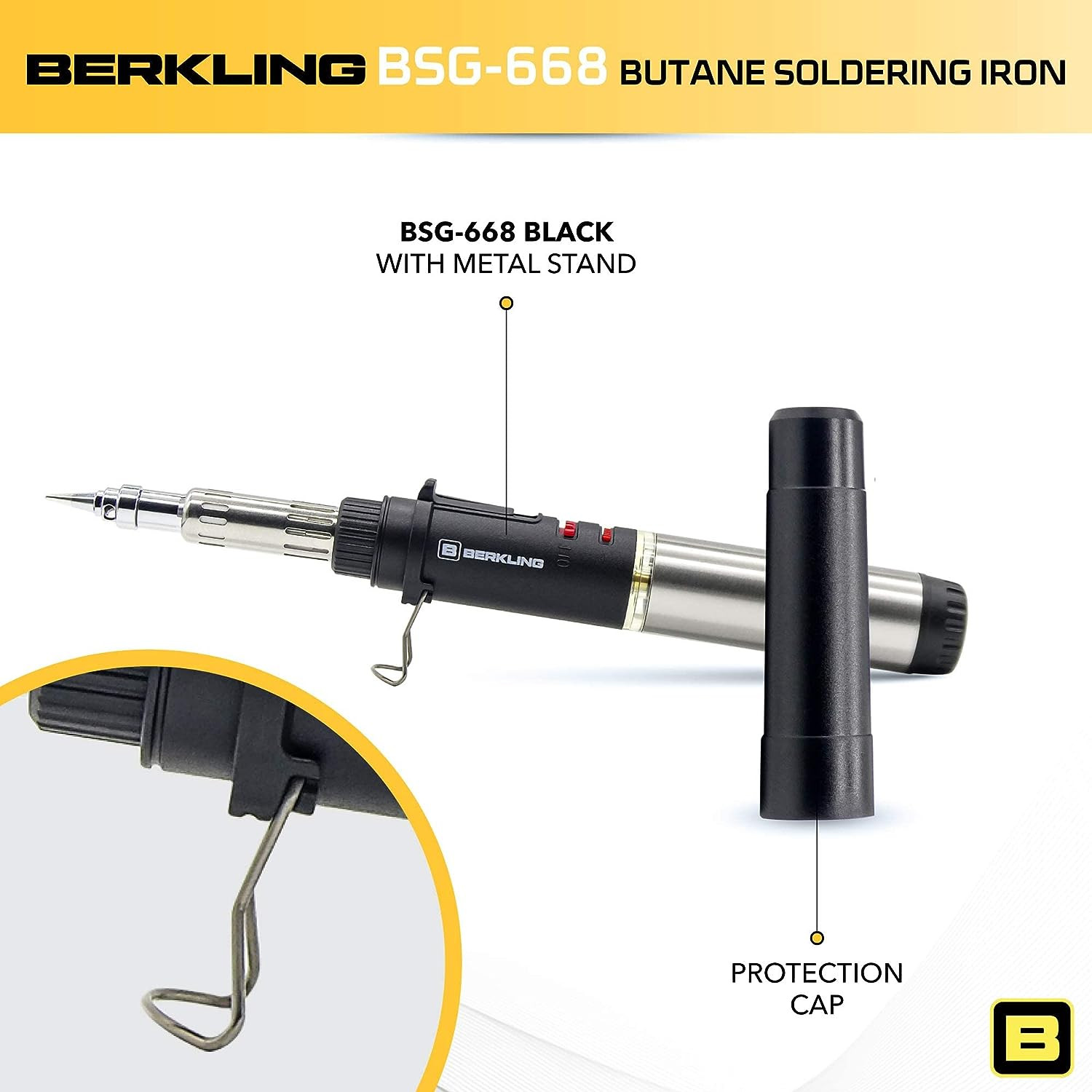 Berkling BSG-668B 3-in-1 Pro Grade Butane Soldering Iron Mini Torch Heat Blower