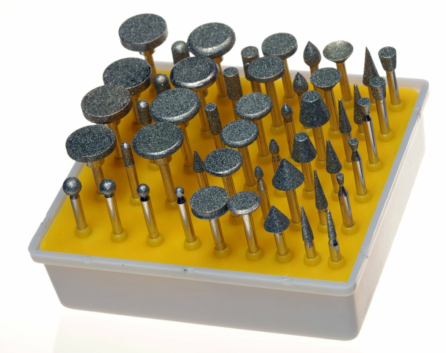 SE 50 pc 80 Grit Assorted Diamond Wheel Burr Set Glass Dremel Rotary Bit Ceramic