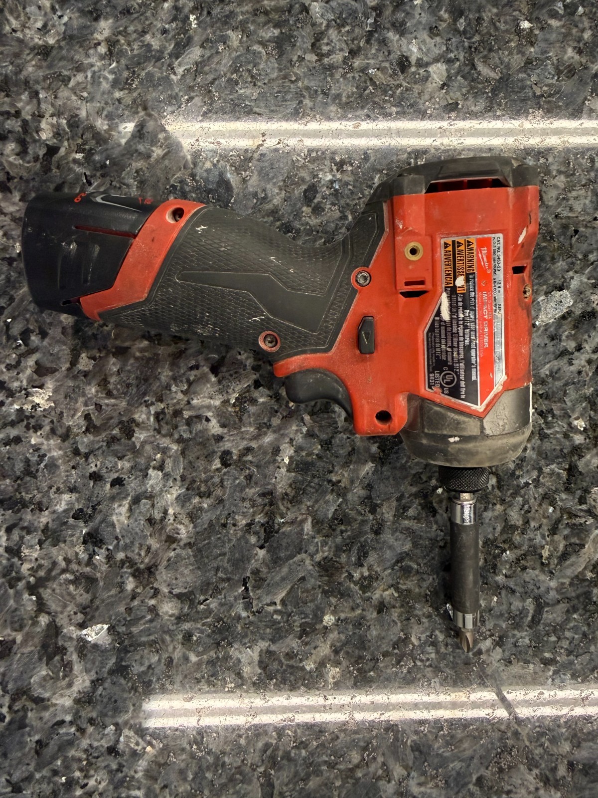 Milwaukee M12 3453-20 FUEL 1/4&Prime; Hex Impact Driver W/ Battery, Charger, Case-USED